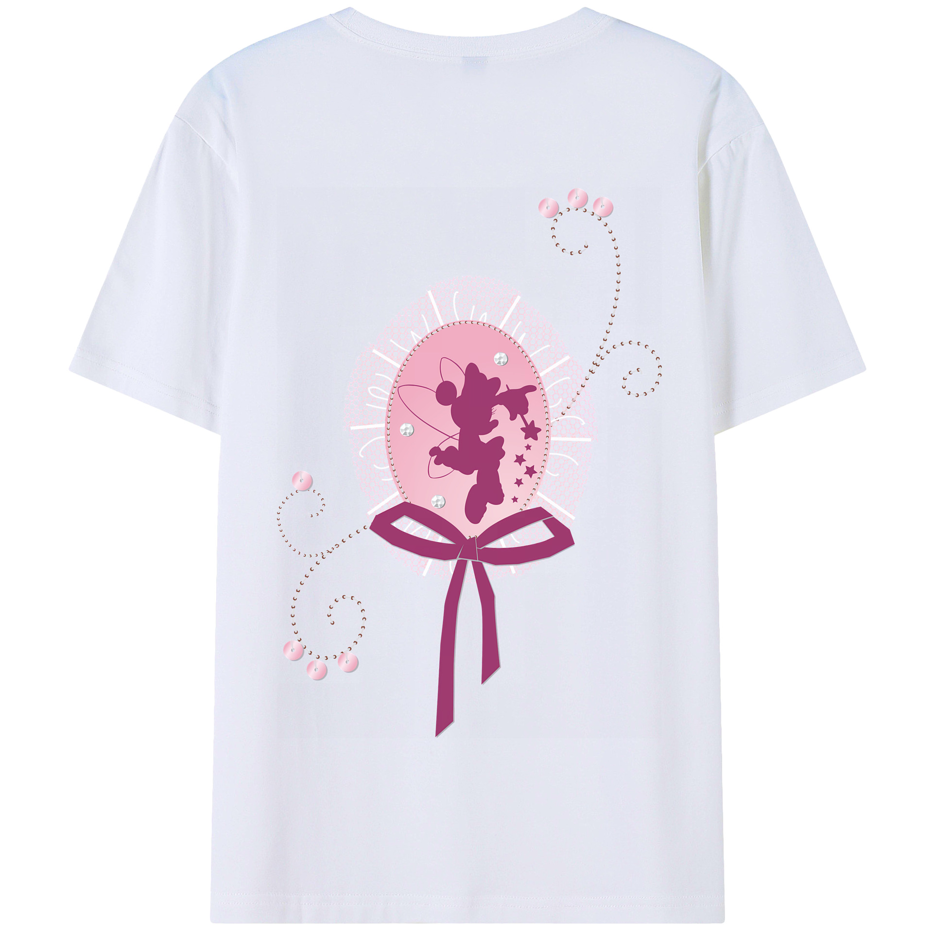 （画像用） ミッキーマウス Mickey Mouse 綿100％半袖Tシャツ（背面プリント）