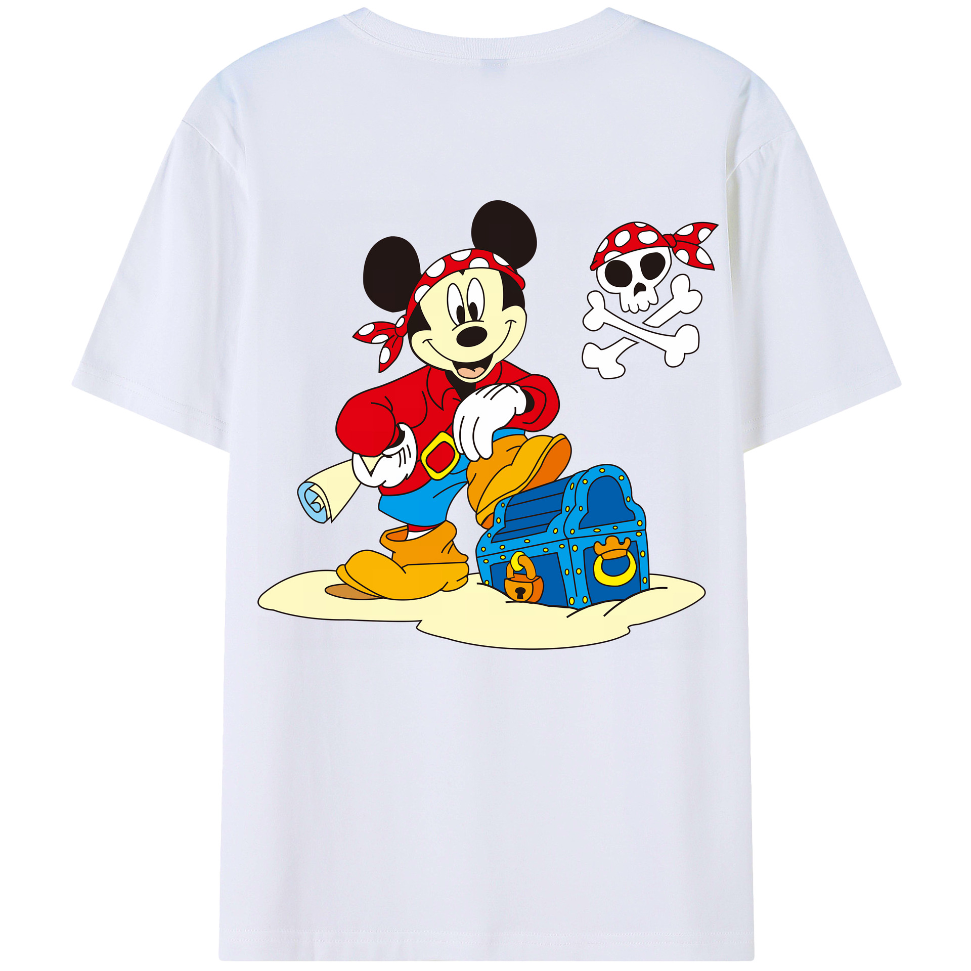 （画像用） ミッキーマウス Mickey Mouse 綿100％半袖Tシャツ（背面プリント）