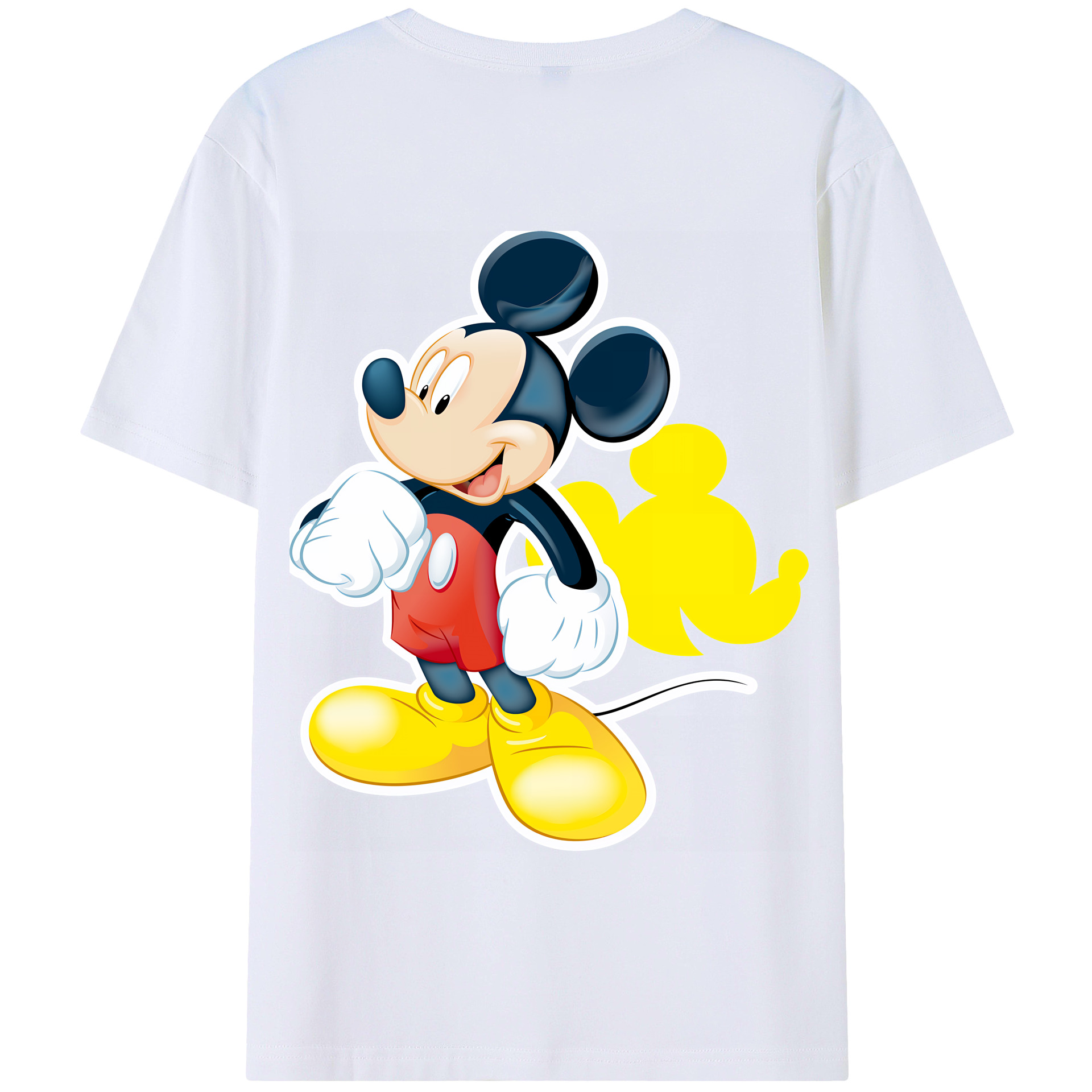 （画像用） ミッキーマウス Mickey Mouse 綿100％半袖Tシャツ（背面プリント）