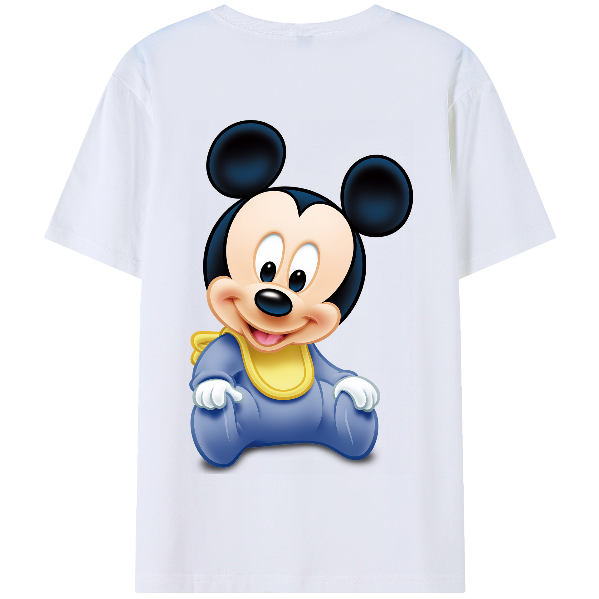 （画像用） ミッキーマウス Mickey Mouse 綿100％半袖Tシャツ（背面プリント）