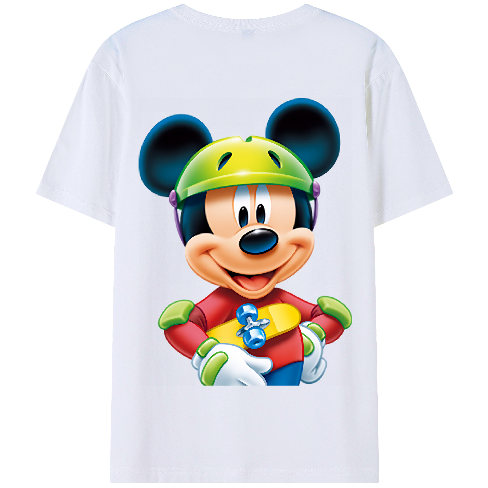 （画像用） ミッキーマウス Mickey Mouse 綿100％半袖Tシャツ（背面プリント）