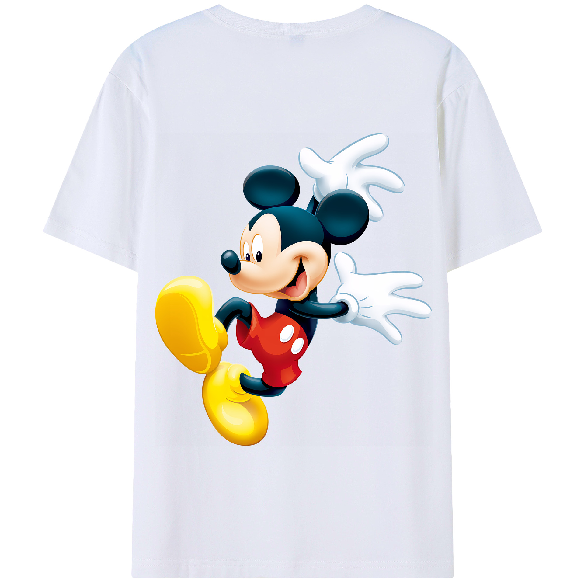 （画像用） ミッキーマウス Mickey Mouse 綿100％半袖Tシャツ（背面プリント）