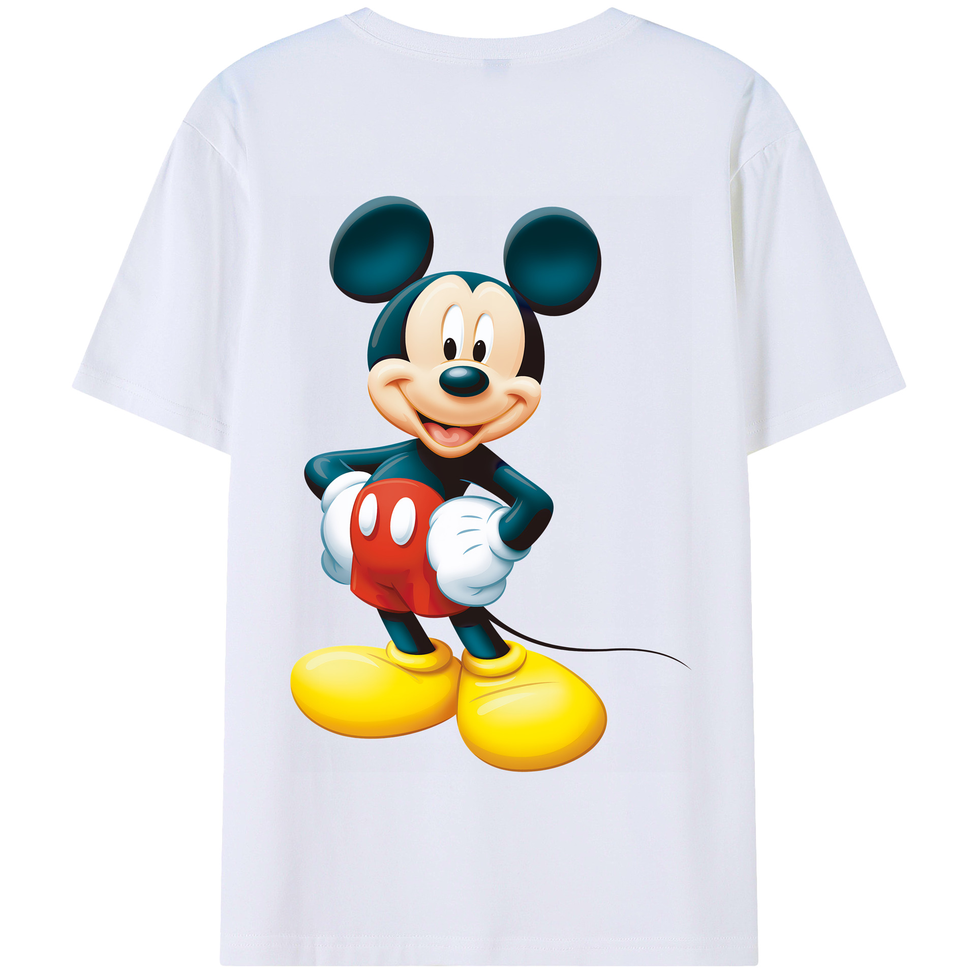 （画像用） ミッキーマウス Mickey Mouse 綿100％半袖Tシャツ（背面プリント）