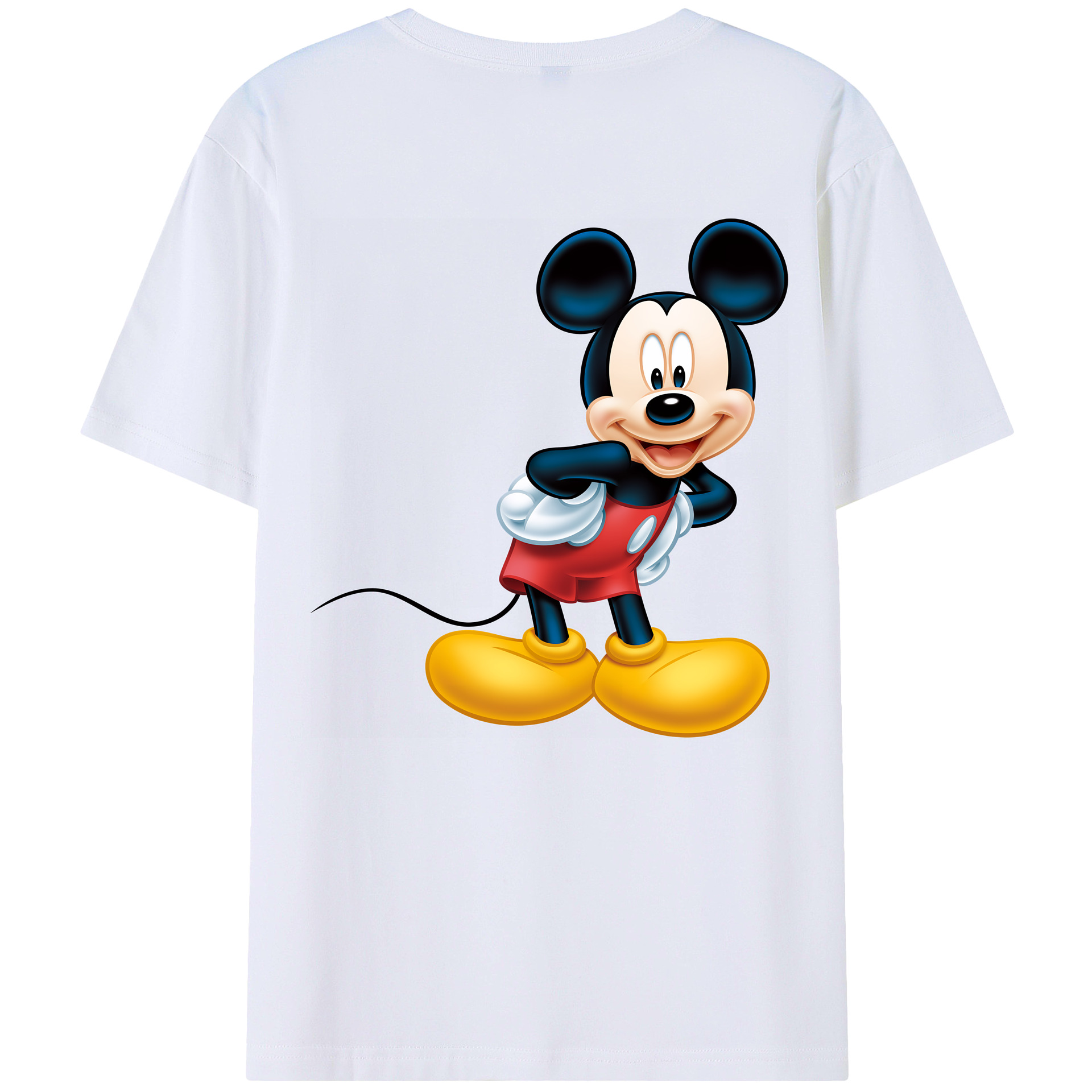 （画像用） ミッキーマウス Mickey Mouse 綿100％半袖Tシャツ（背面プリント）