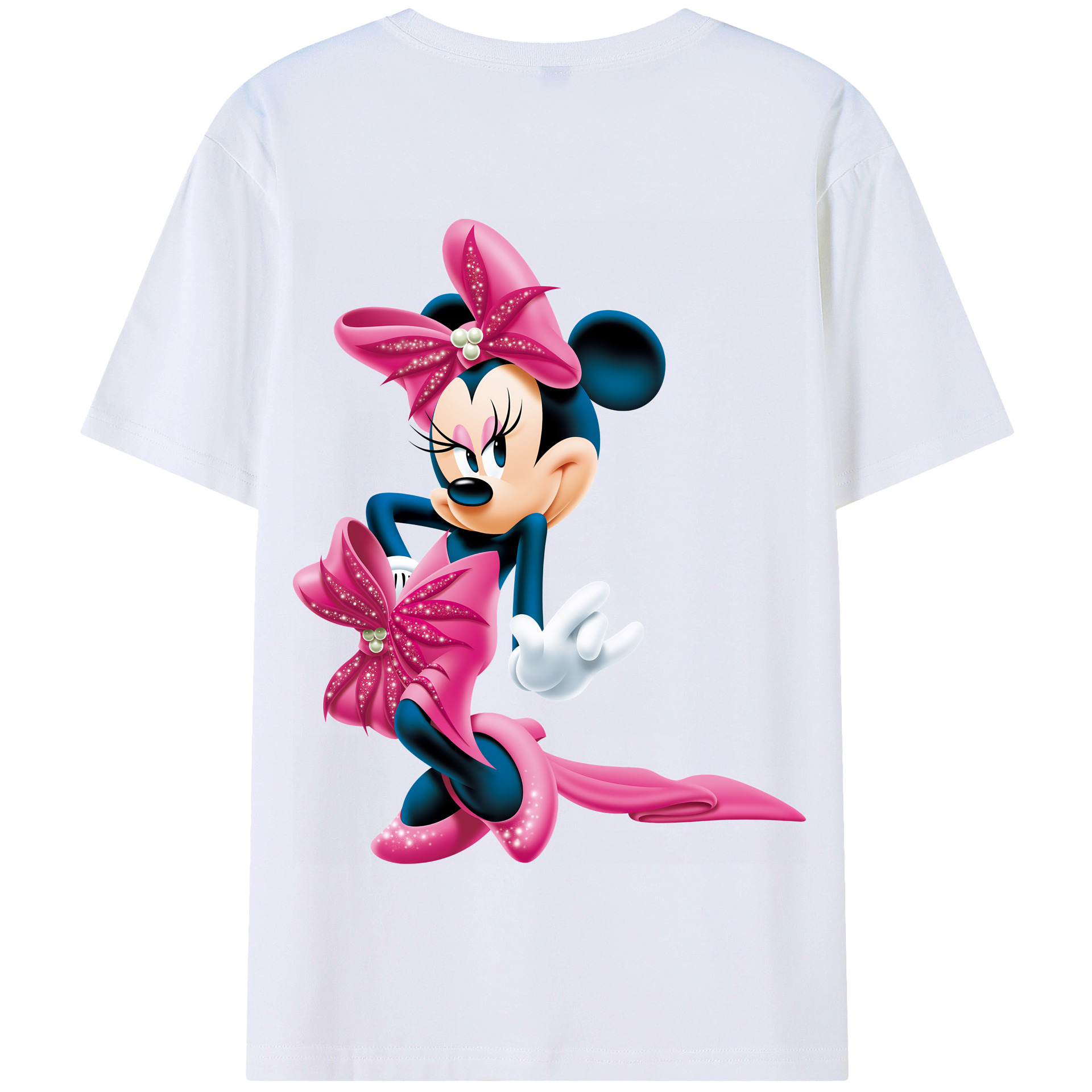 （画像用） ミッキーマウス Mickey Mouse 綿100％半袖Tシャツ（背面プリント）