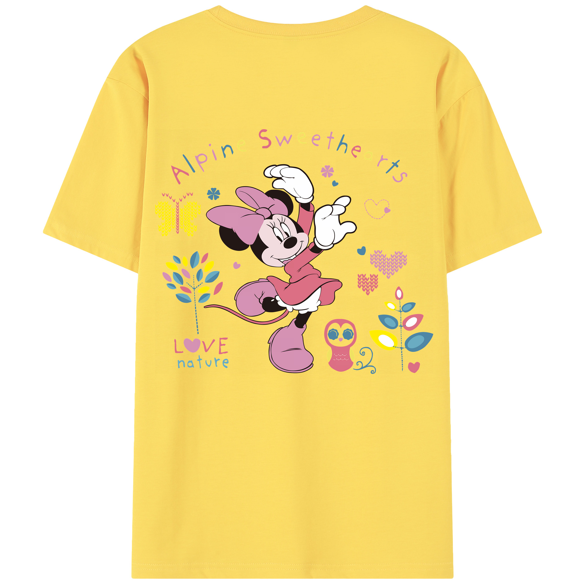 （画像用） ミッキーマウス Mickey Mouse 綿100％半袖Tシャツ（背面プリント）