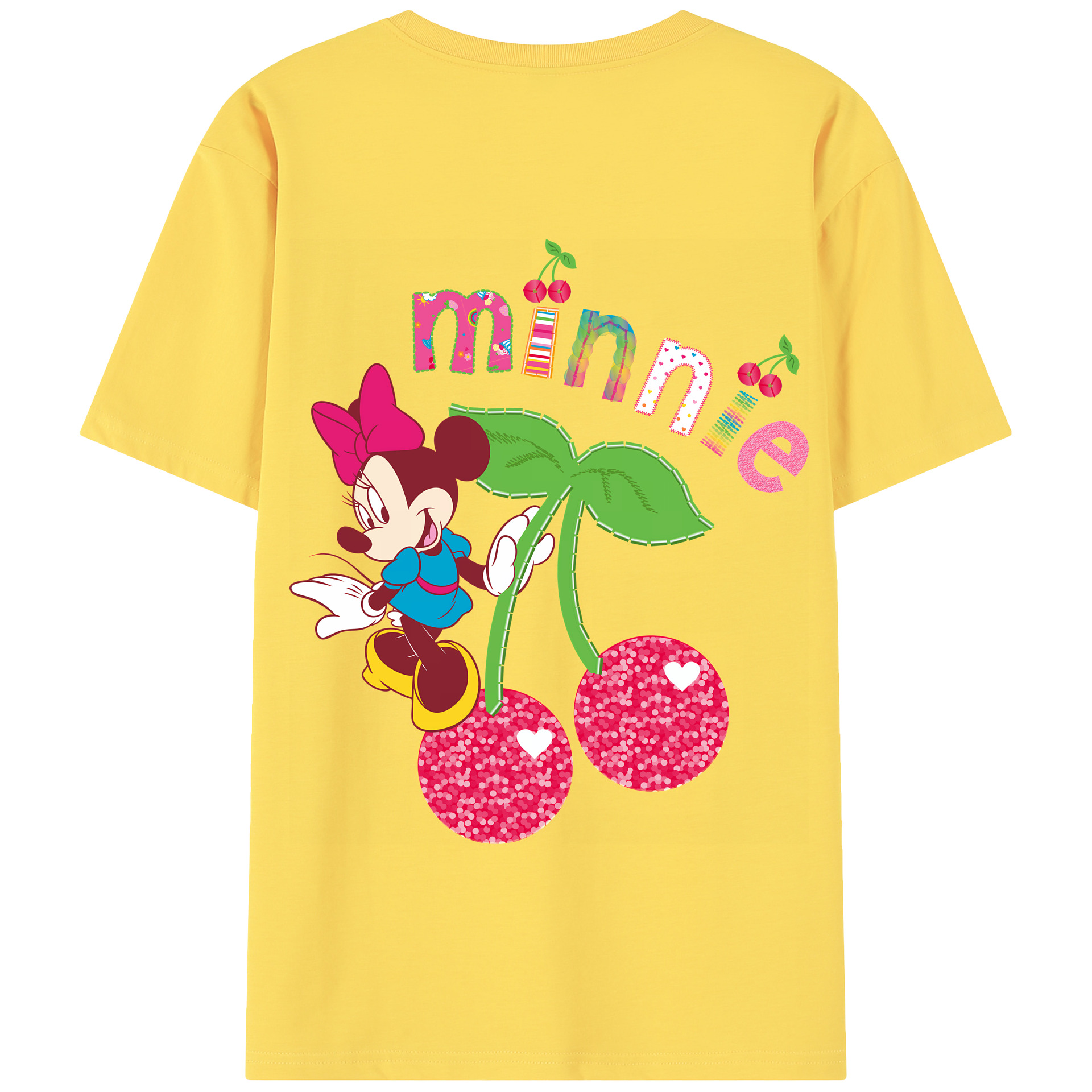 （画像用） ミッキーマウス Mickey Mouse 綿100％半袖Tシャツ（背面プリント）