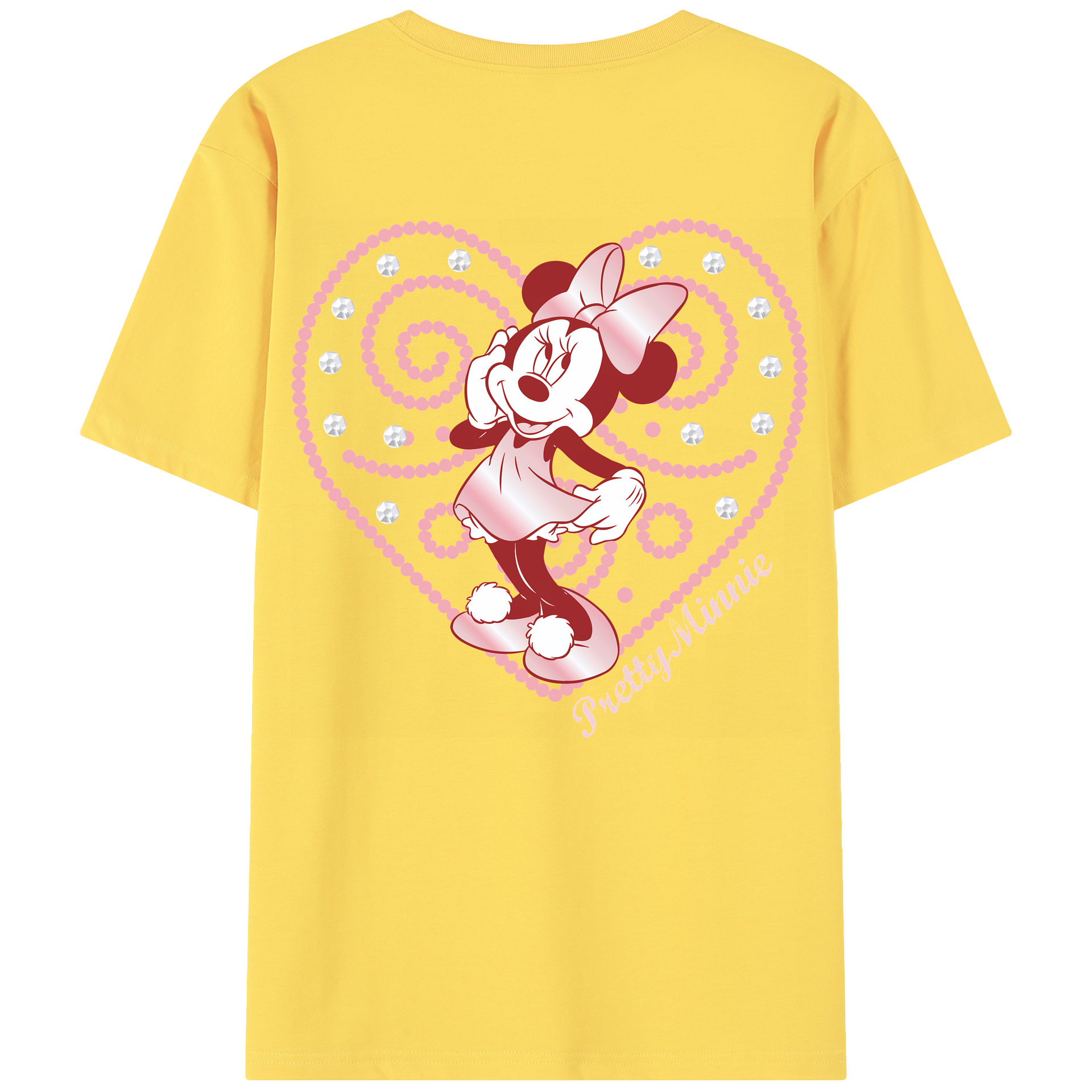 （画像用） ミッキーマウス Mickey Mouse 綿100％半袖Tシャツ（背面プリント）