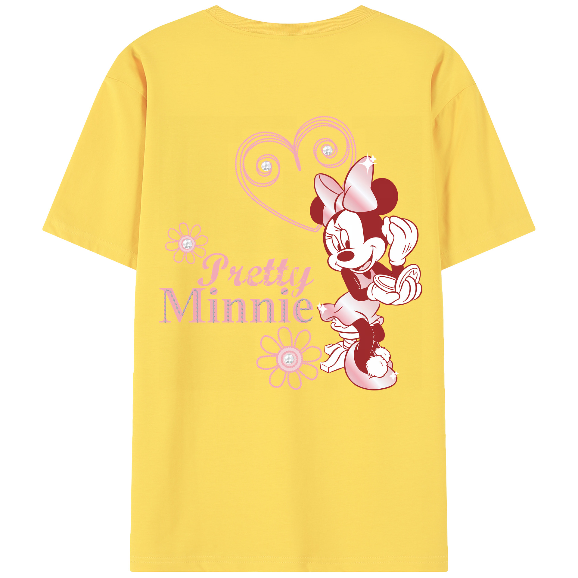 （画像用） ミッキーマウス Mickey Mouse 綿100％半袖Tシャツ（背面プリント）