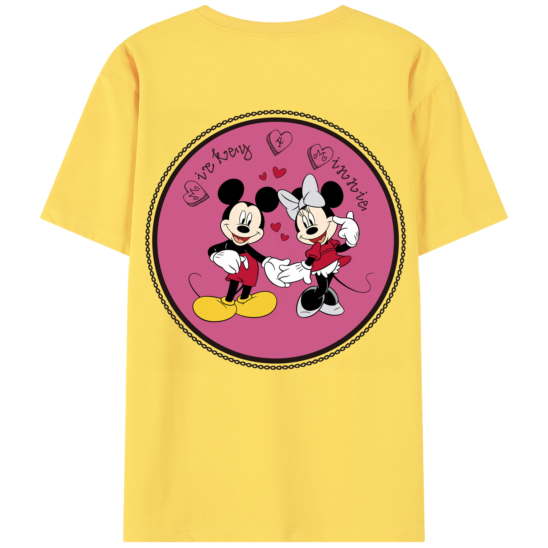 （画像用） ミッキーマウス Mickey Mouse 綿100％半袖Tシャツ（背面プリント）