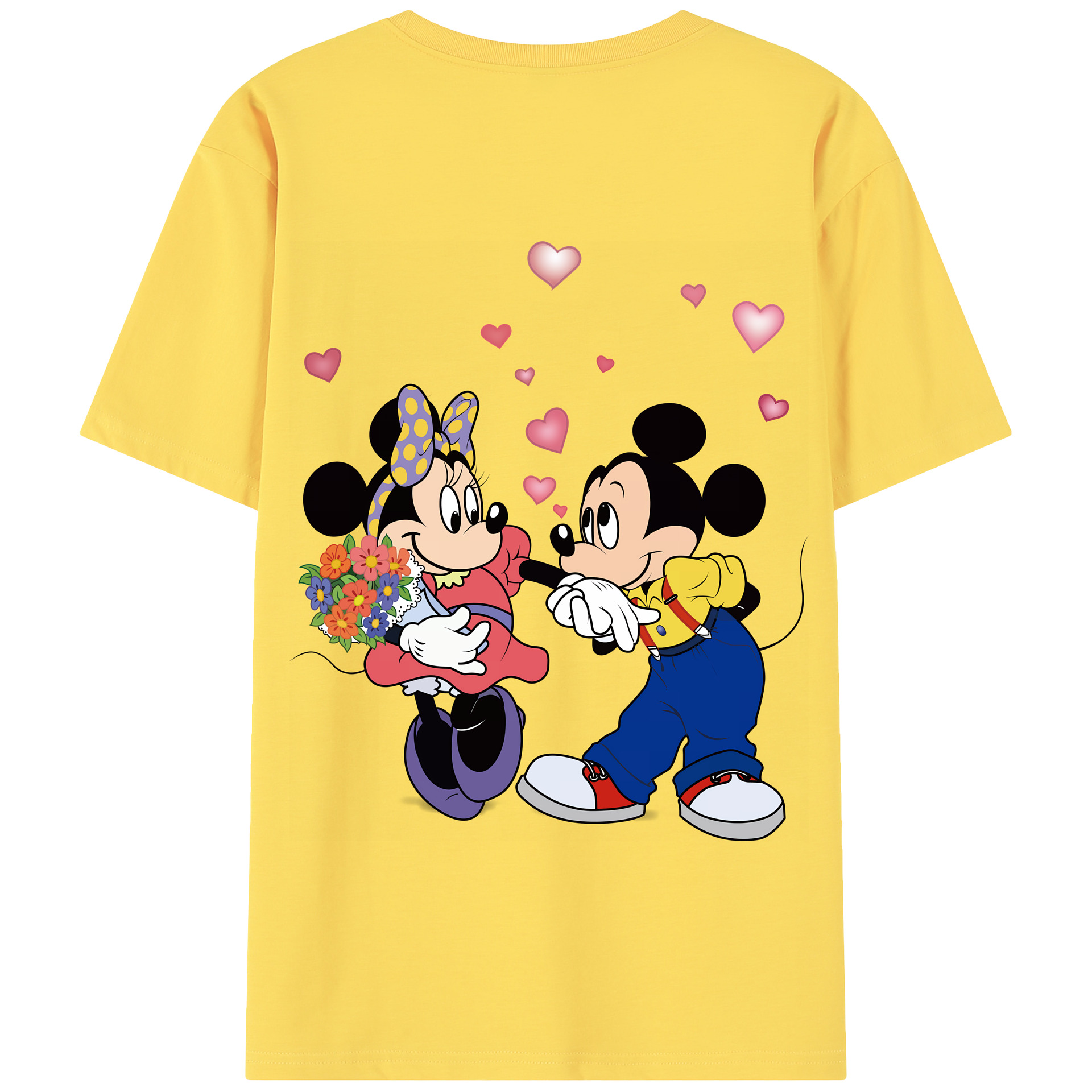 （画像用） ミッキーマウス Mickey Mouse 綿100％半袖Tシャツ（背面プリント）