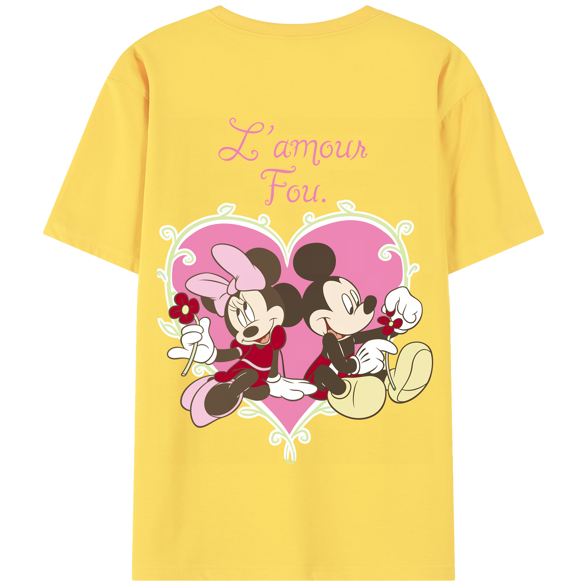 （画像用） ミッキーマウス Mickey Mouse 綿100％半袖Tシャツ（背面プリント）