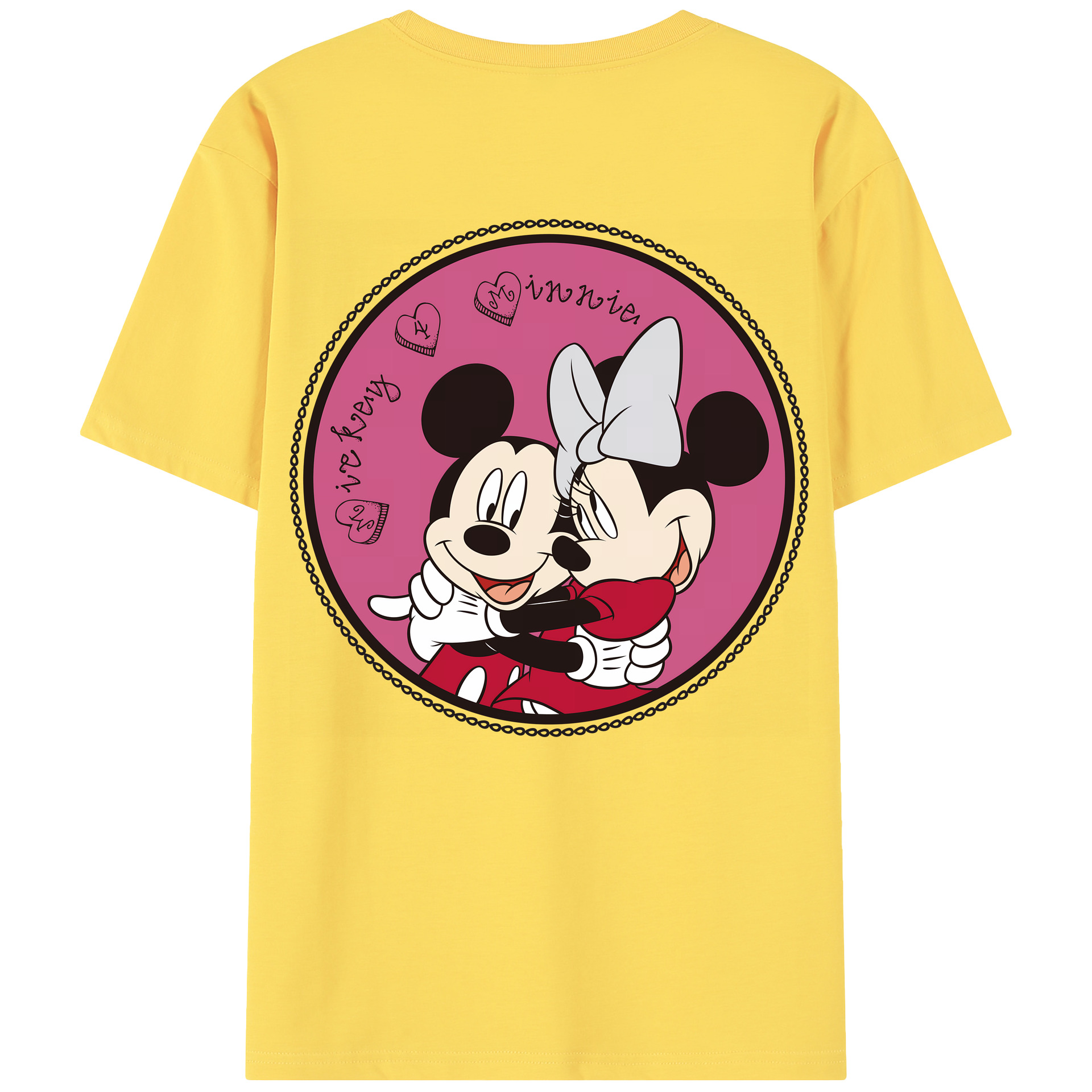 （画像用） ミッキーマウス Mickey Mouse 綿100％半袖Tシャツ（背面プリント）