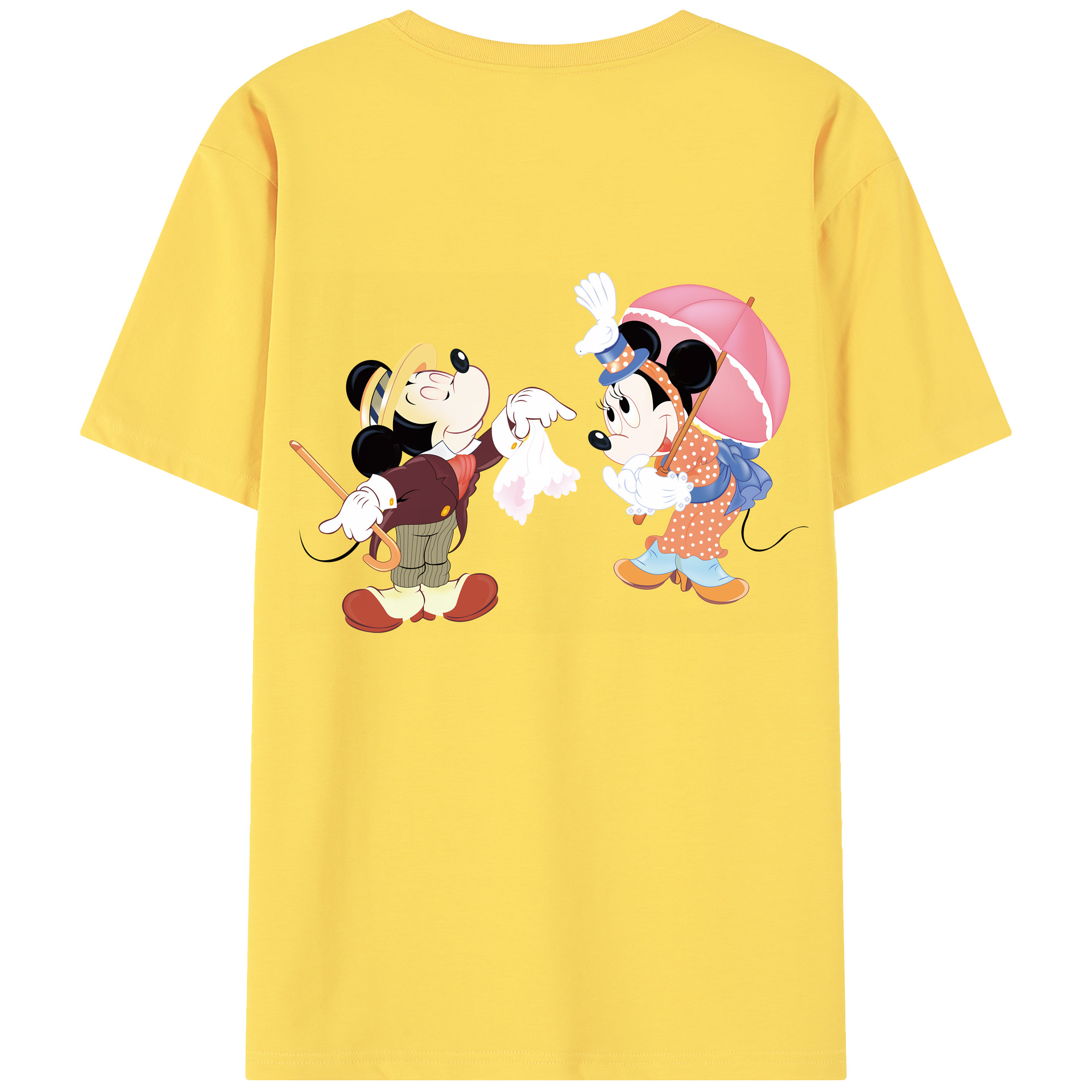 （画像用） ミッキーマウス Mickey Mouse 綿100％半袖Tシャツ（背面プリント）