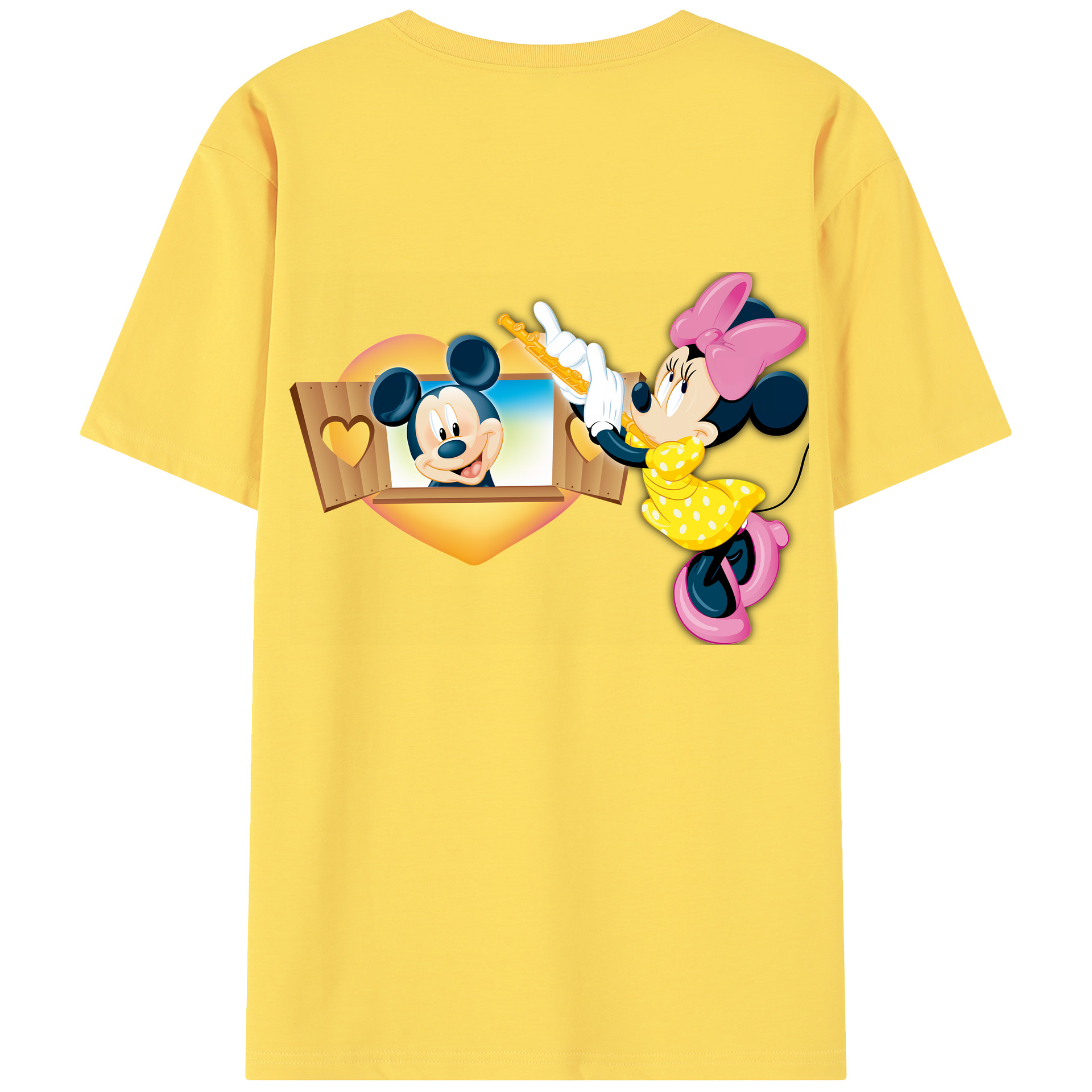 （画像用） ミッキーマウス Mickey Mouse 綿100％半袖Tシャツ（背面プリント）