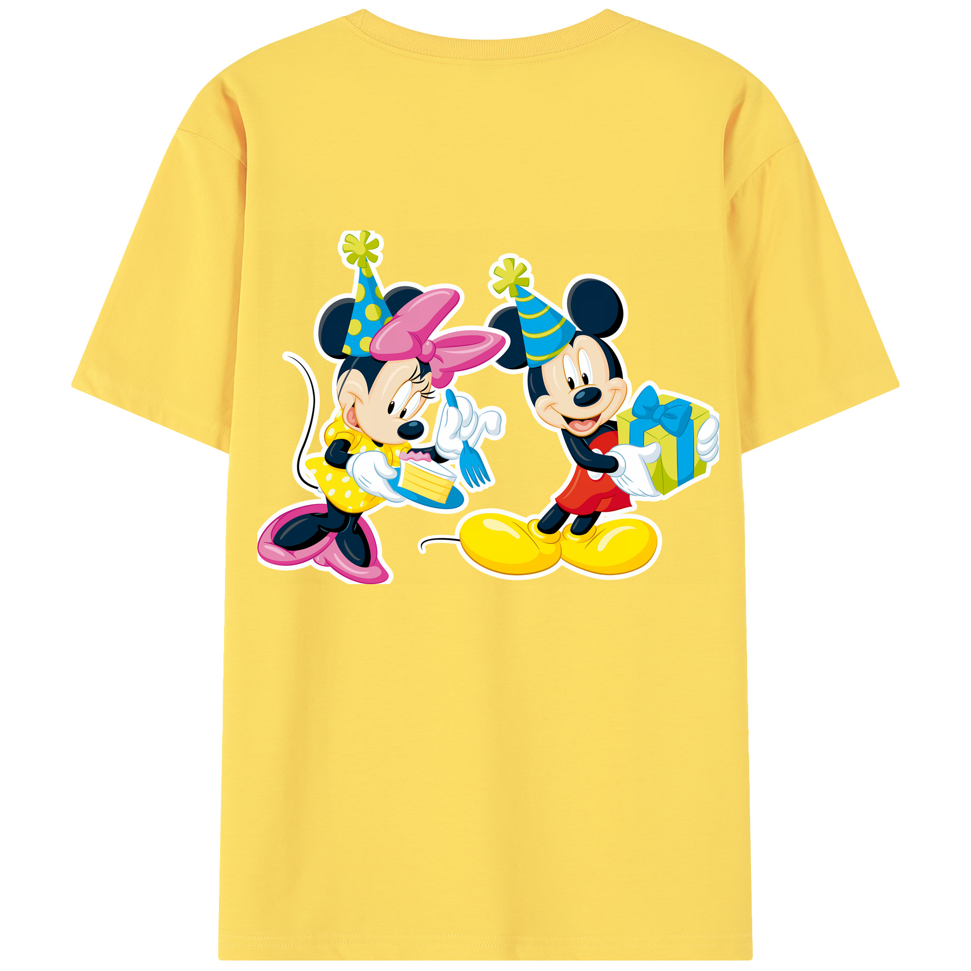 （画像用） ミッキーマウス Mickey Mouse 綿100％半袖Tシャツ（背面プリント）
