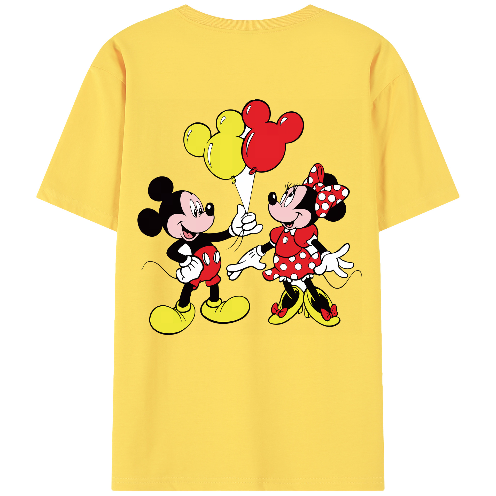 （画像用） ミッキーマウス Mickey Mouse 綿100％半袖Tシャツ（背面プリント）