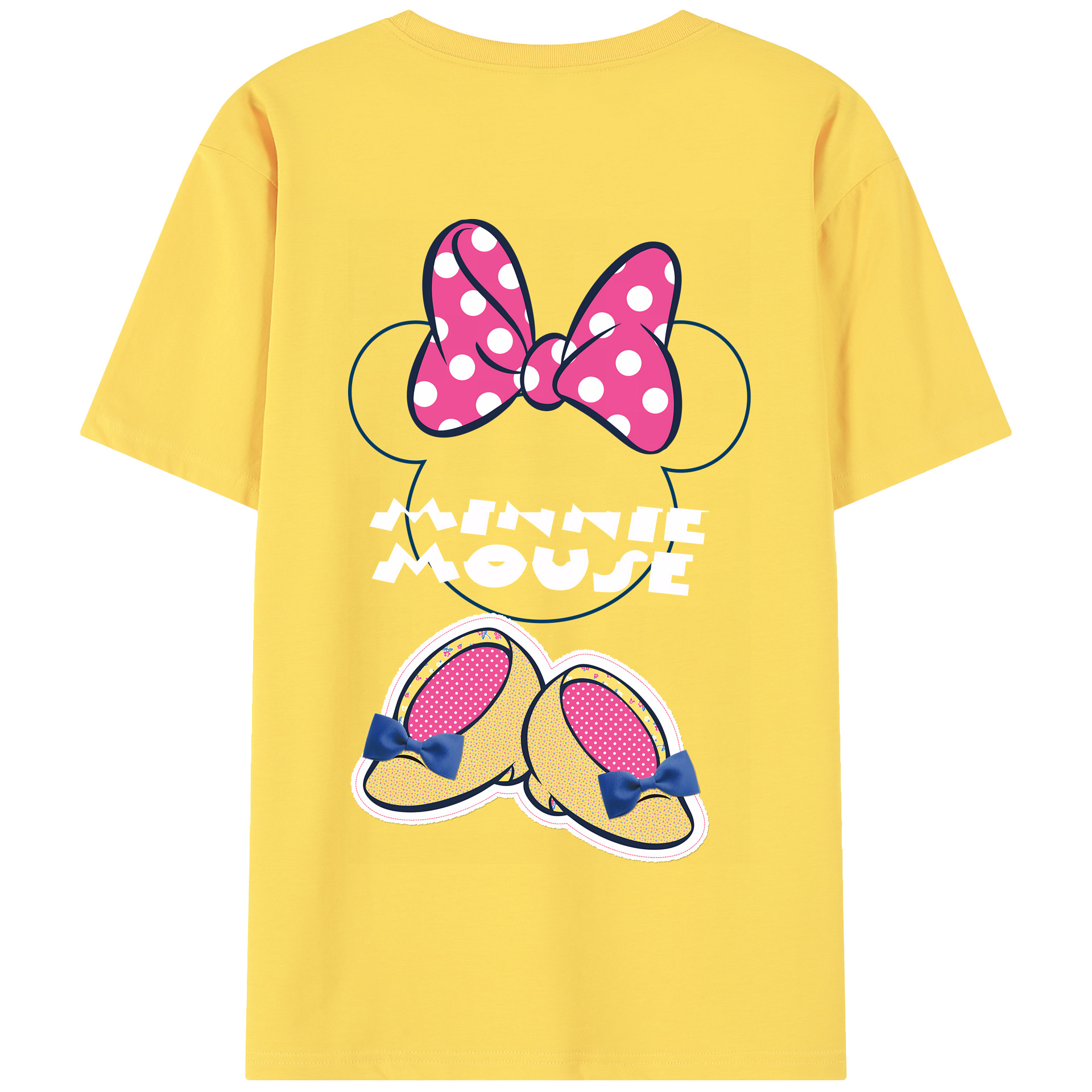（画像用） ミッキーマウス Mickey Mouse 綿100％半袖Tシャツ（背面プリント）