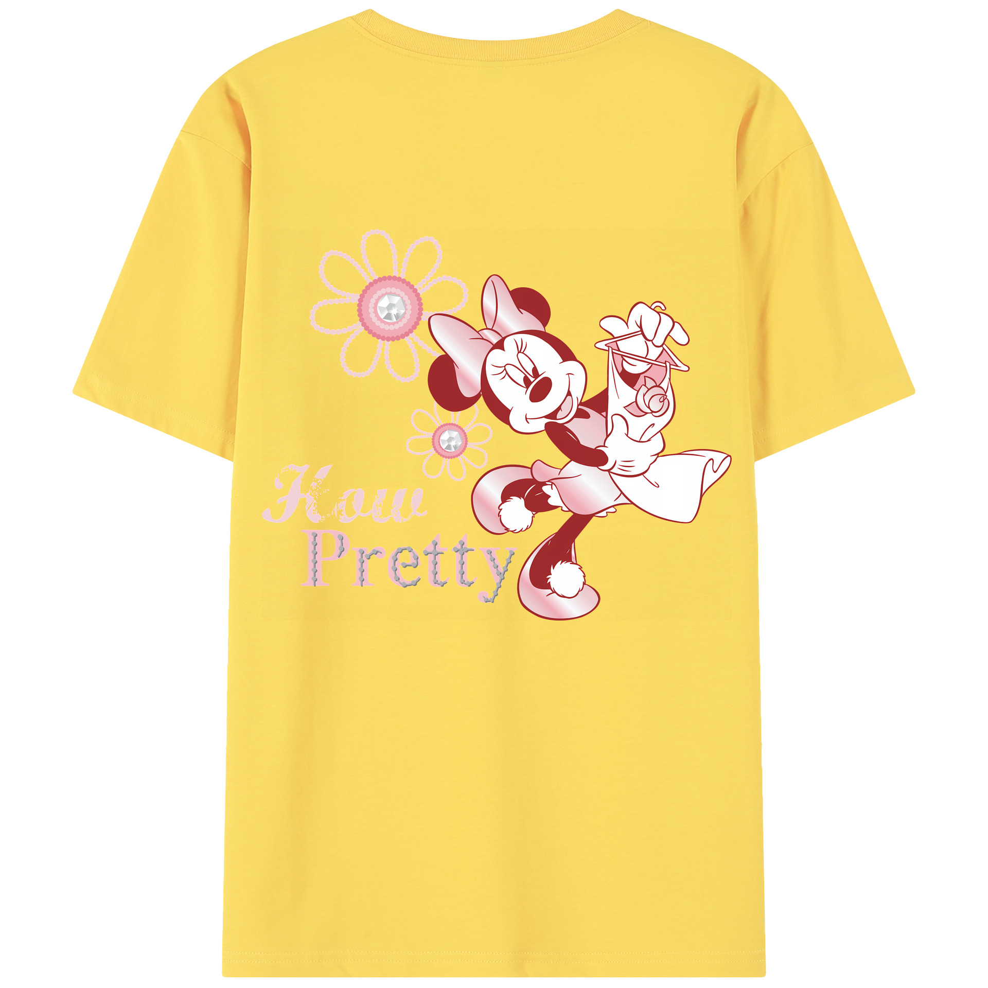 （画像用） ミッキーマウス Mickey Mouse 綿100％半袖Tシャツ（背面プリント）
