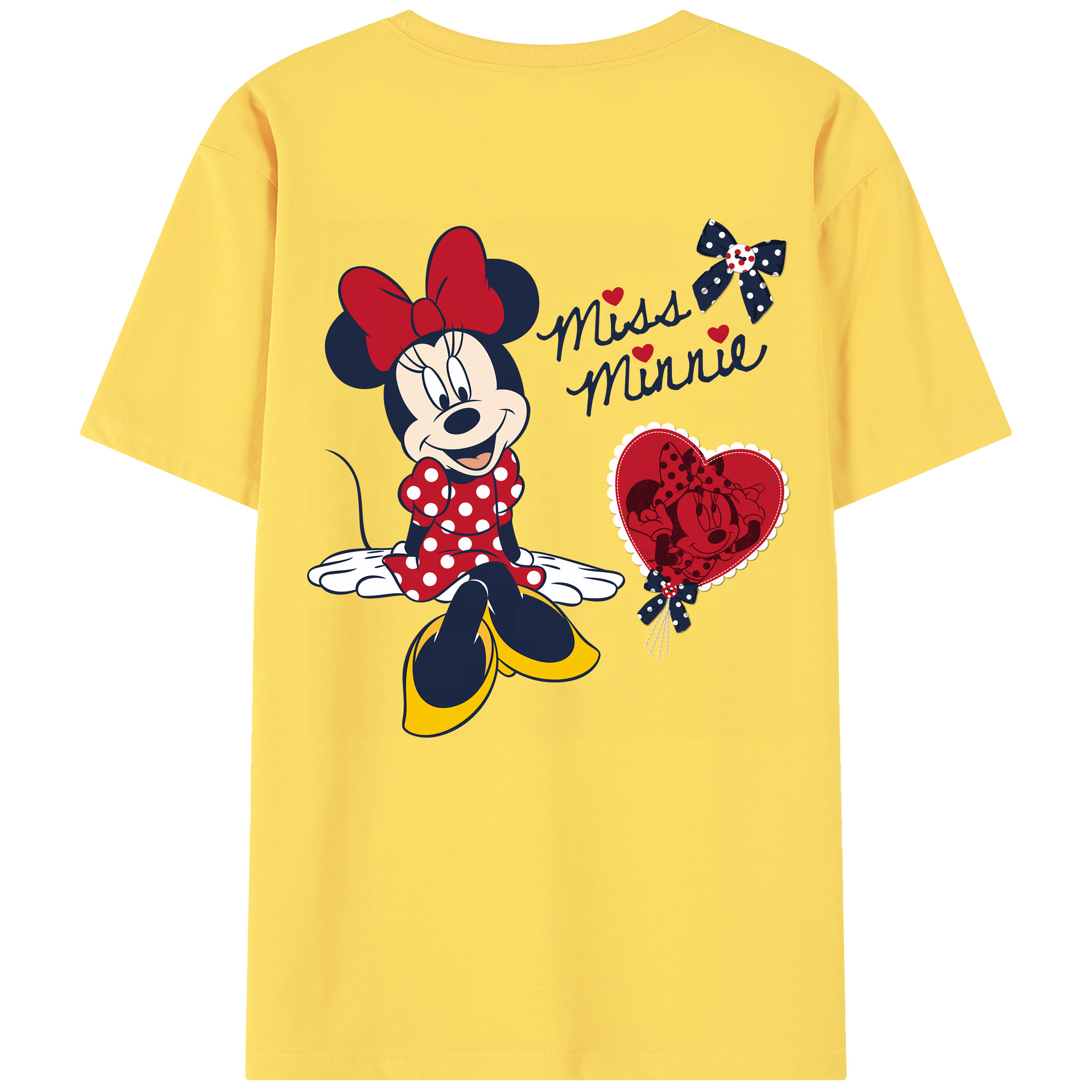 （画像用） ミッキーマウス Mickey Mouse 綿100％半袖Tシャツ（背面プリント）