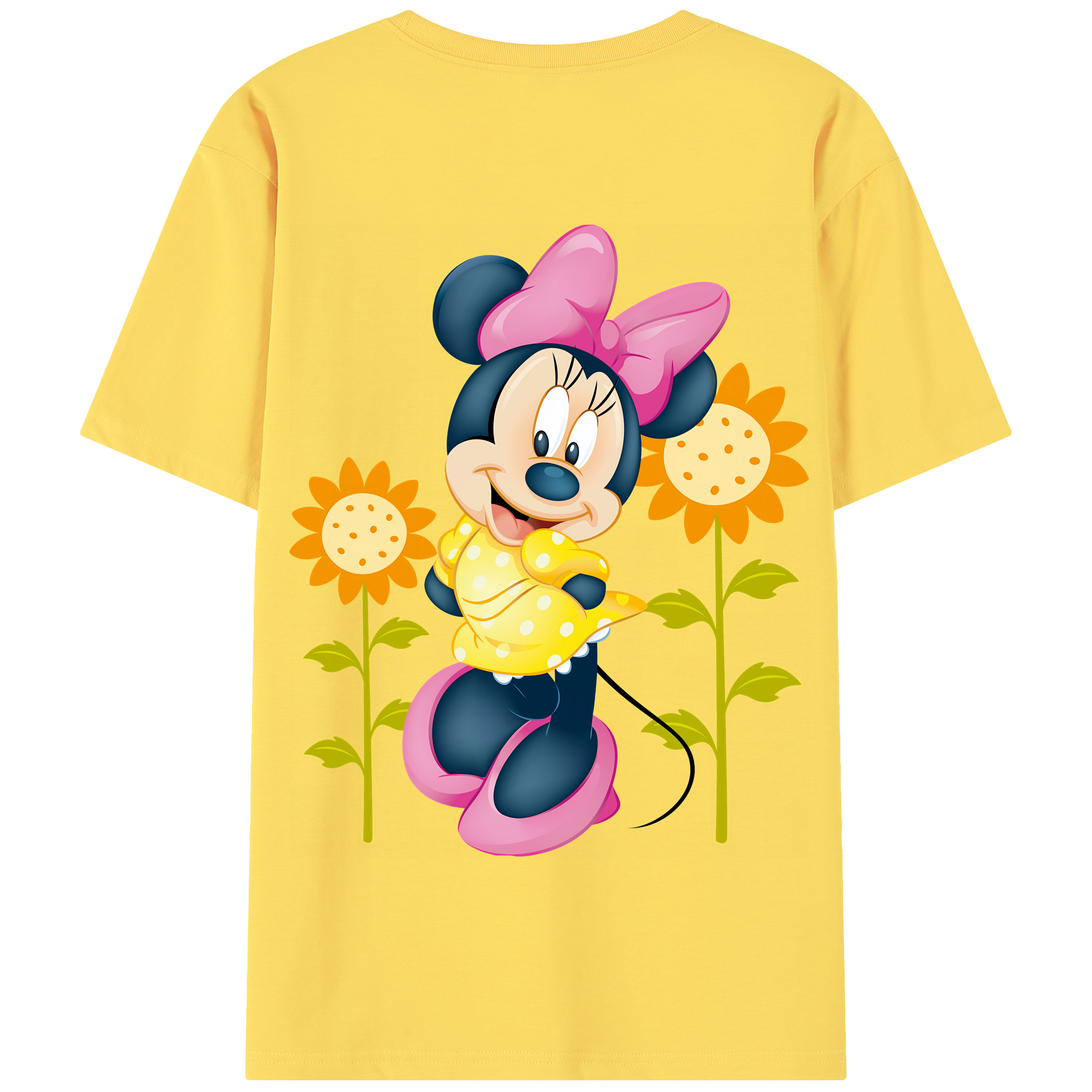 （画像用） ミッキーマウス Mickey Mouse 綿100％半袖Tシャツ（背面プリント）