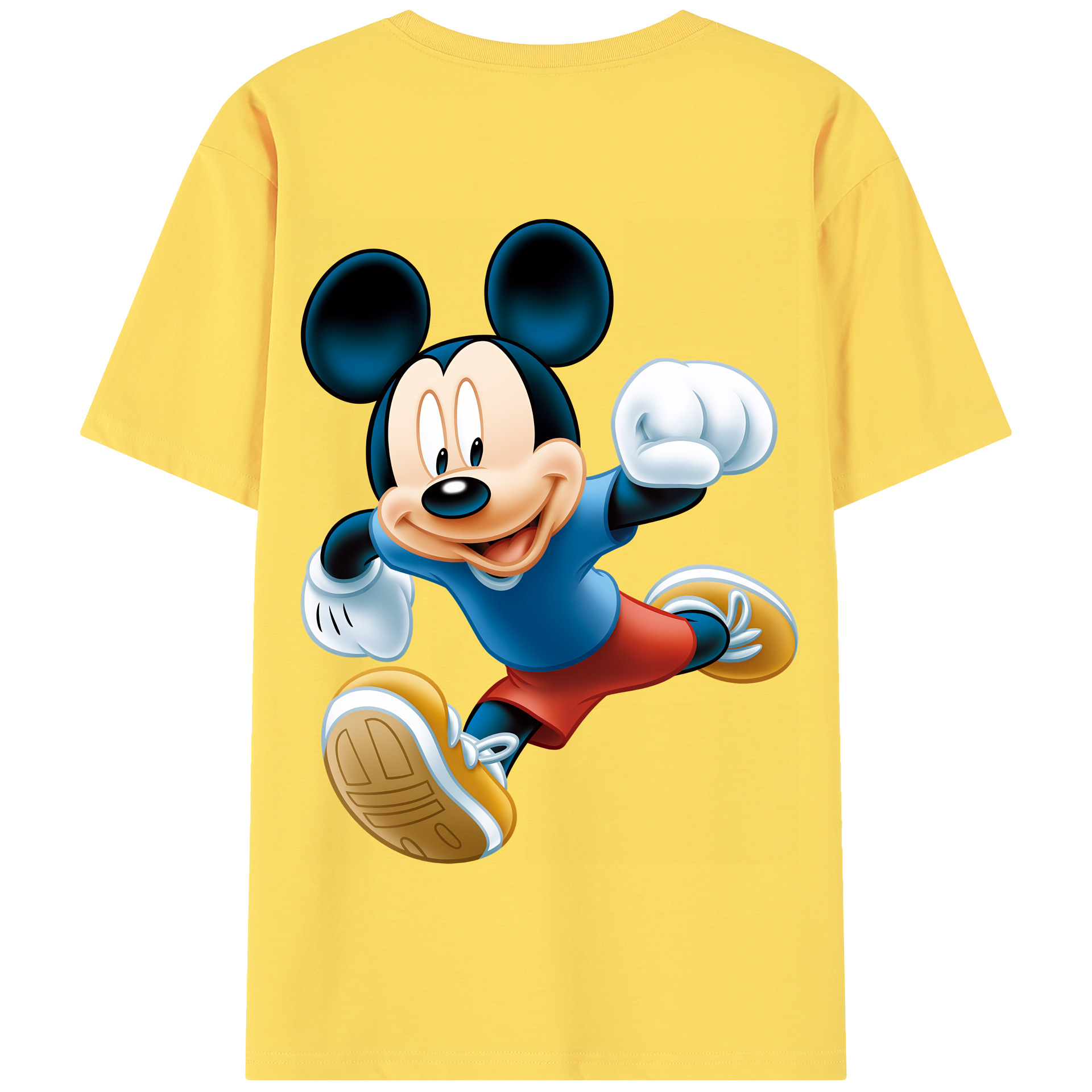 （画像用） ミッキーマウス Mickey Mouse 綿100％半袖Tシャツ（背面プリント）
