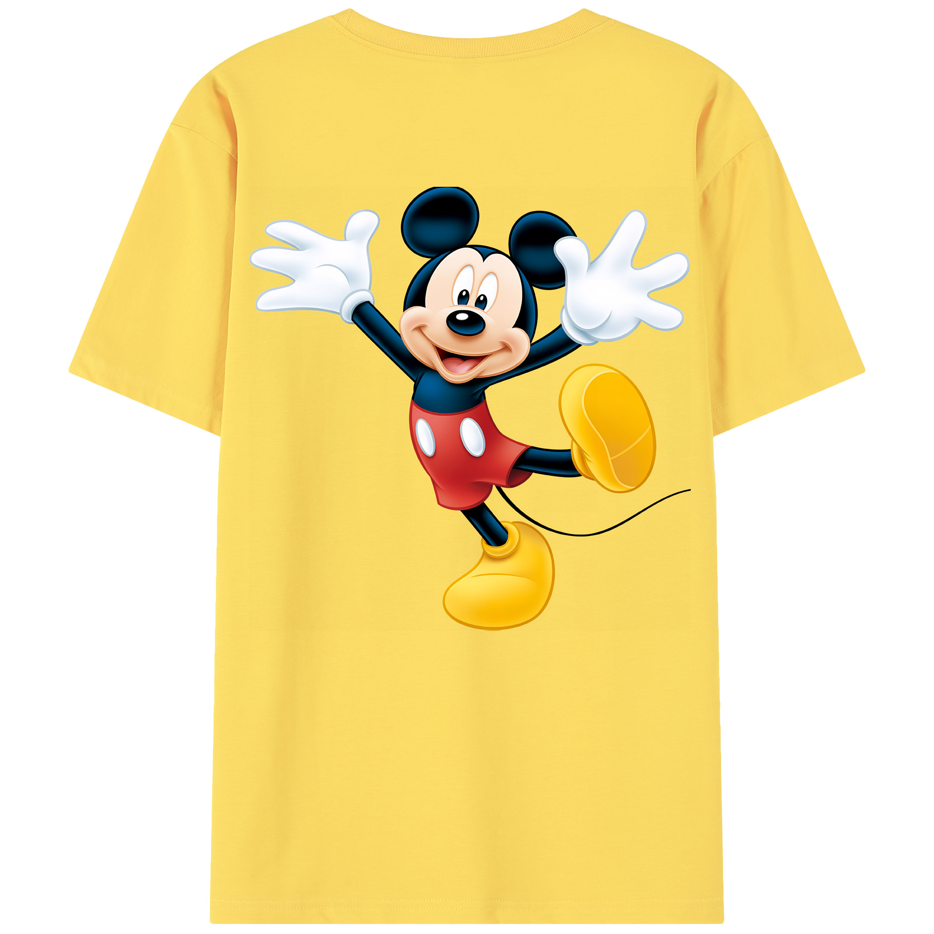（画像用） ミッキーマウス Mickey Mouse 綿100％半袖Tシャツ（背面プリント）