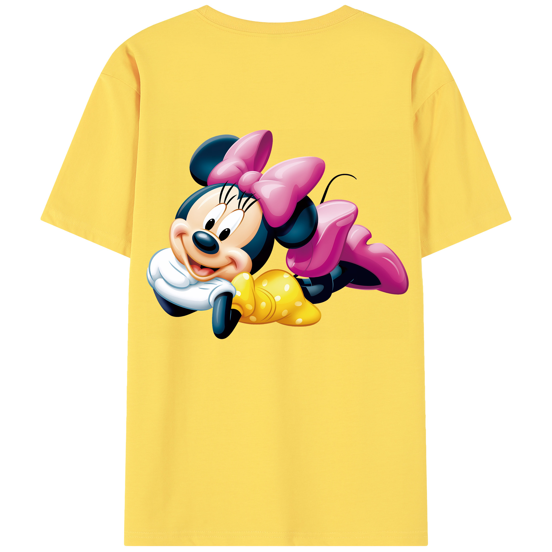 （画像用） ミッキーマウス Mickey Mouse 綿100％半袖Tシャツ（背面プリント）