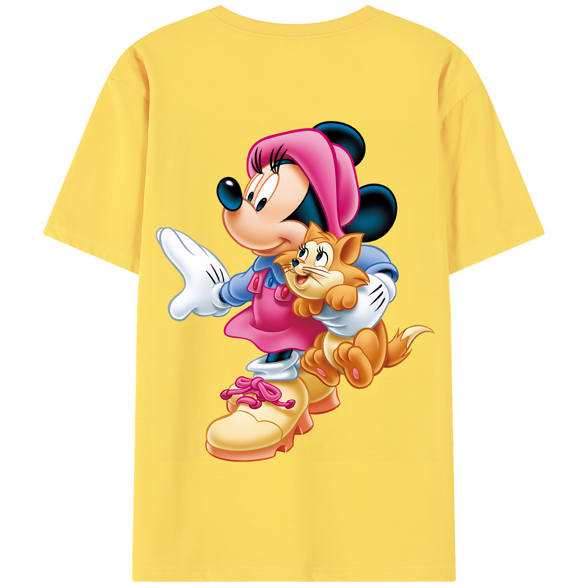 （画像用） ミッキーマウス Mickey Mouse 綿100％半袖Tシャツ（背面プリント）