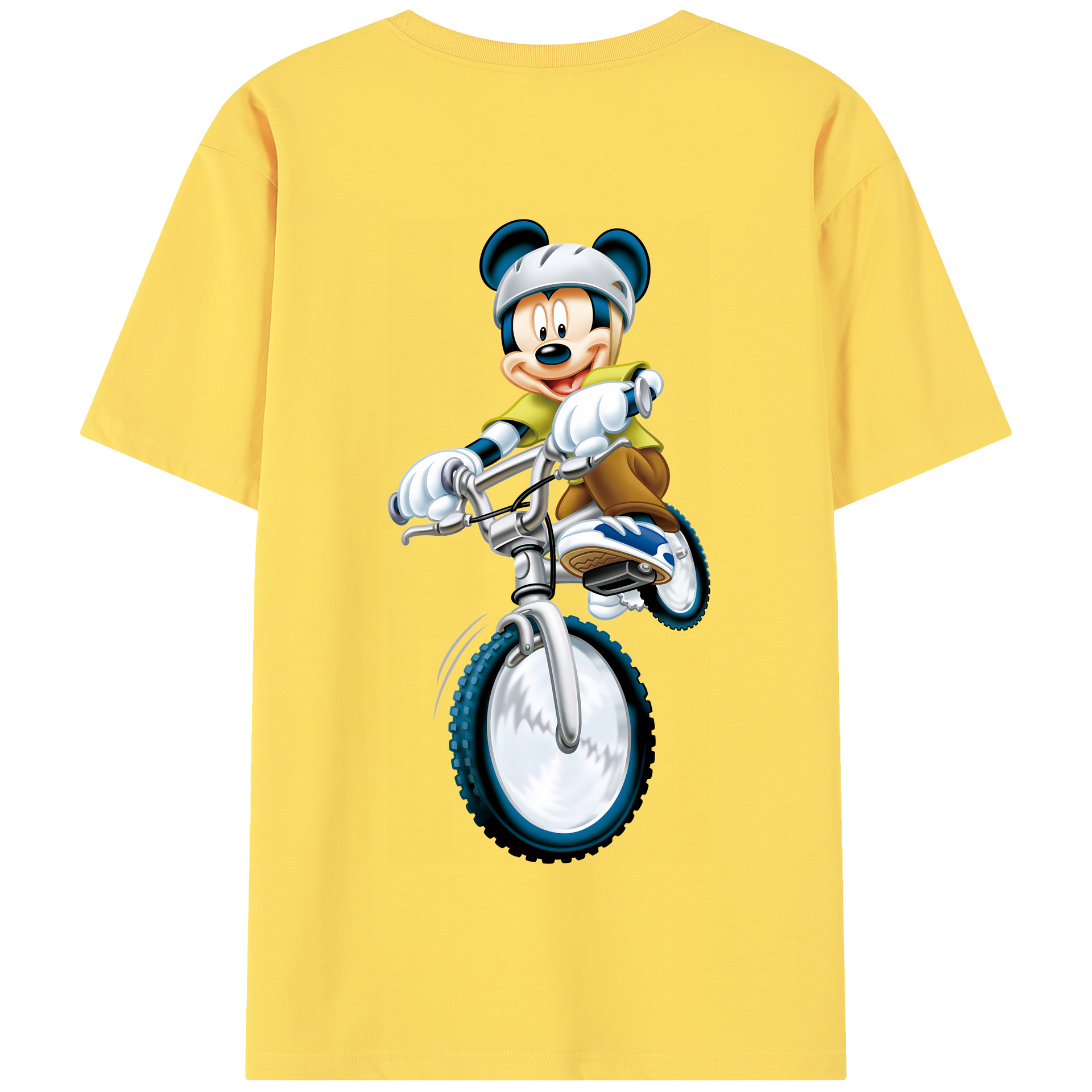 （画像用） ミッキーマウス Mickey Mouse 綿100％半袖Tシャツ（背面プリント）
