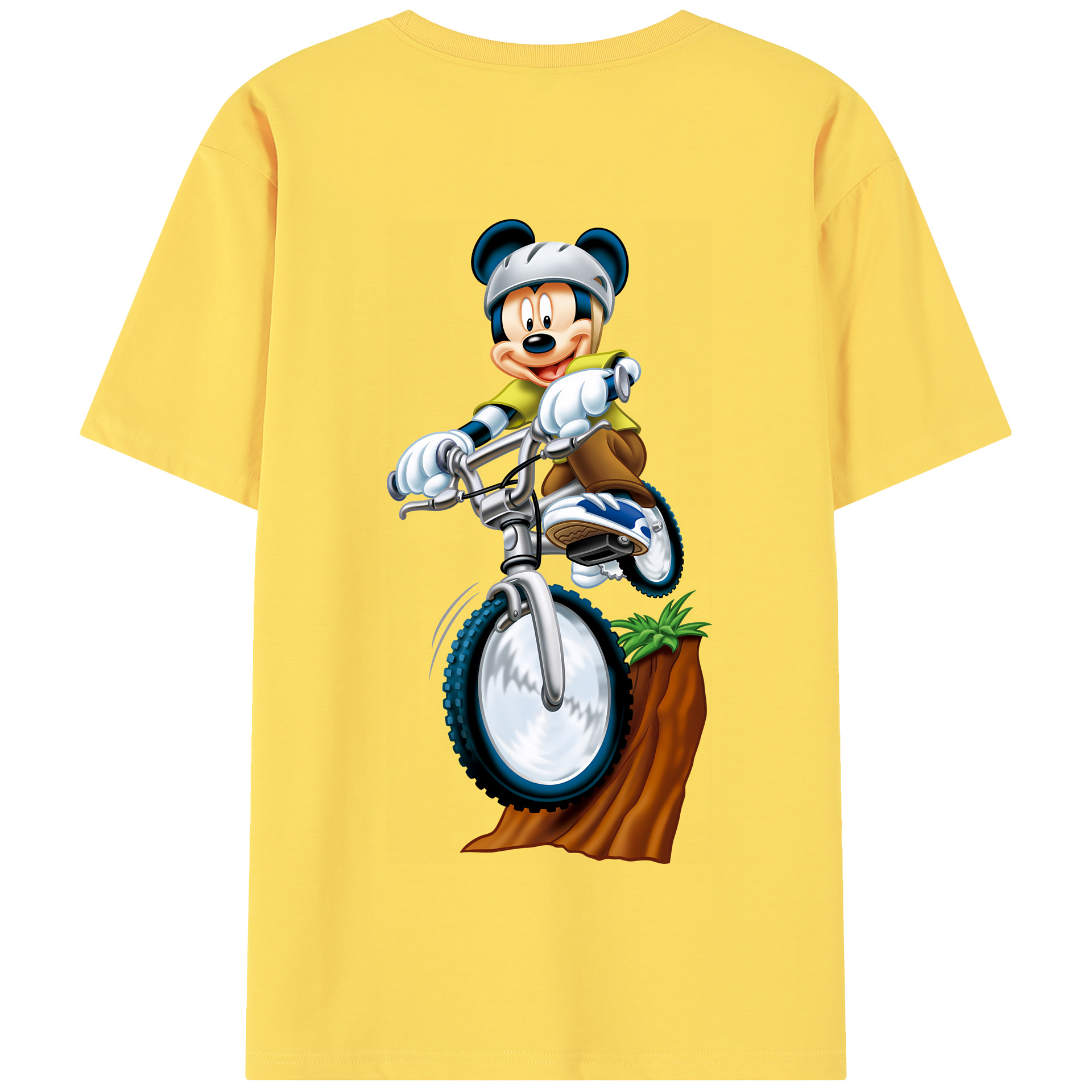 （画像用） ミッキーマウス Mickey Mouse 綿100％半袖Tシャツ（背面プリント）