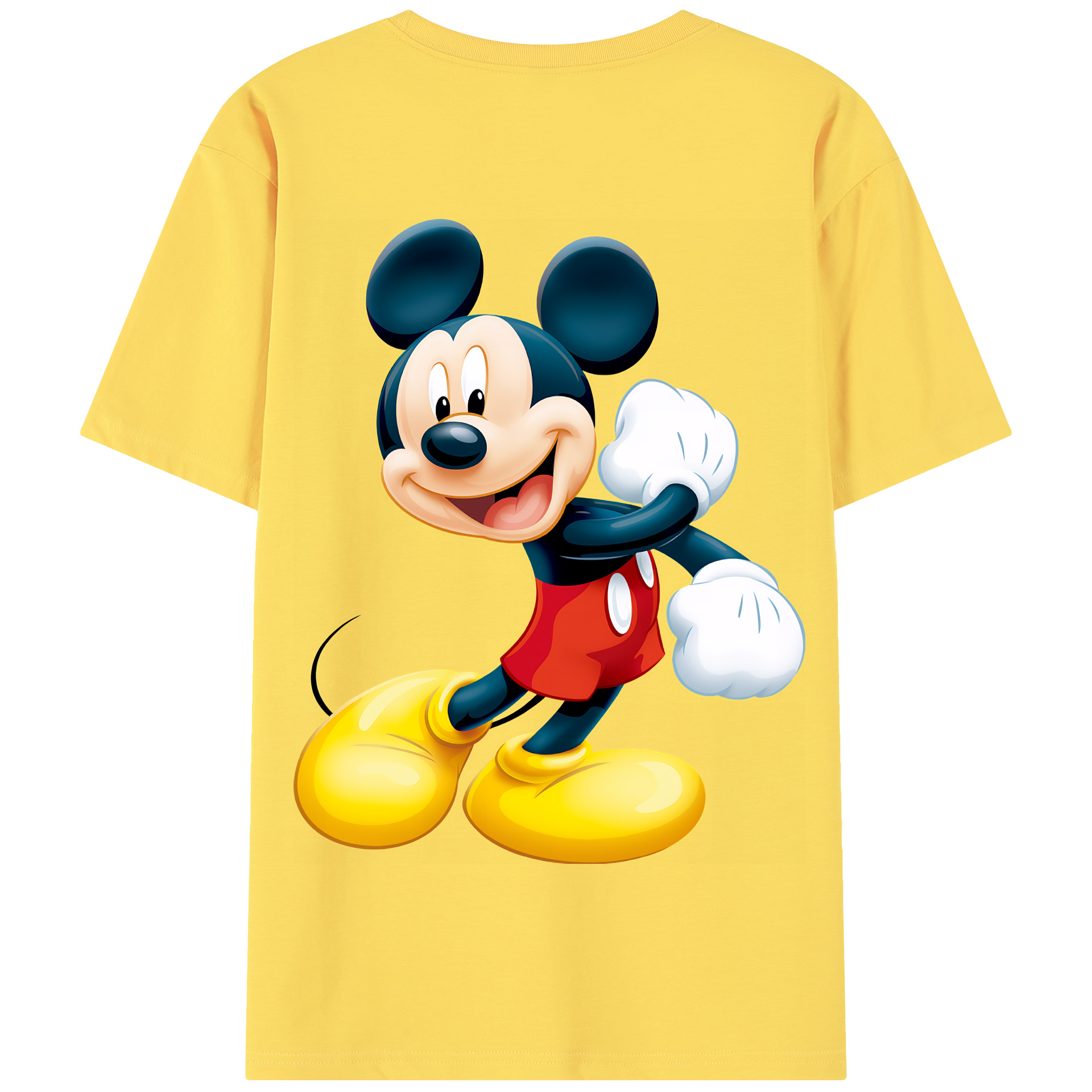 （画像用） ミッキーマウス Mickey Mouse 綿100％半袖Tシャツ（背面プリント）