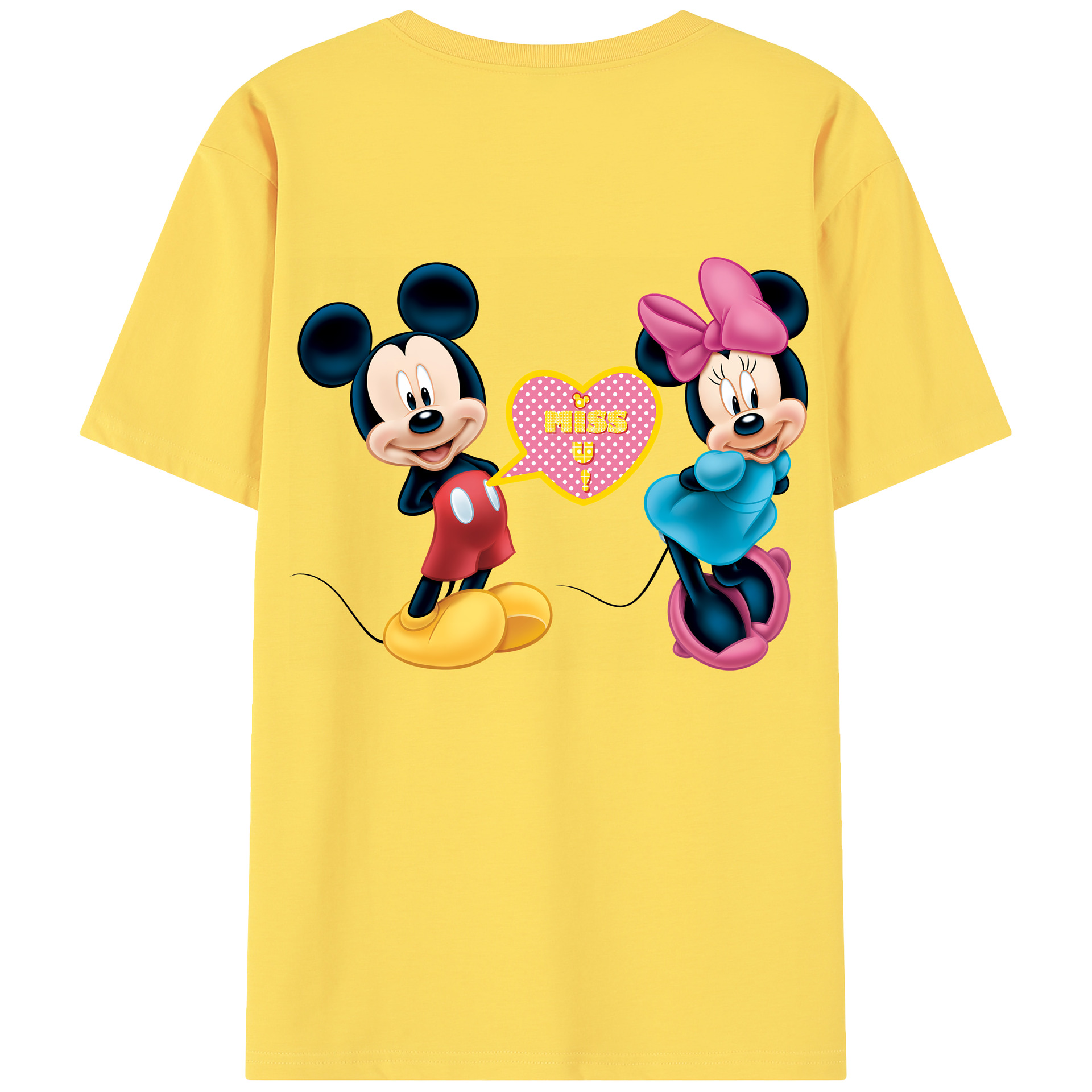 （画像用） ミッキーマウス Mickey Mouse 綿100％半袖Tシャツ（背面プリント）
