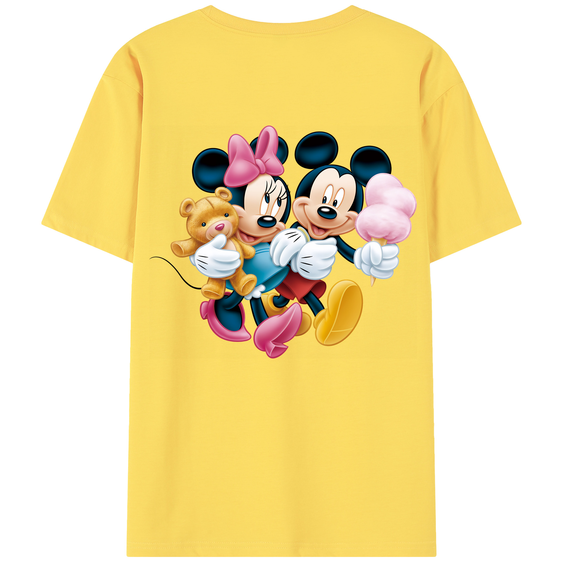 （画像用） ミッキーマウス Mickey Mouse 綿100％半袖Tシャツ（背面プリント）