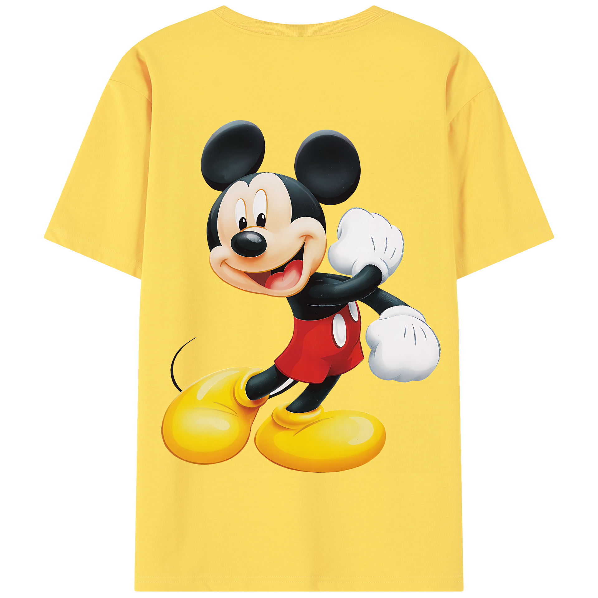 （画像用） ミッキーマウス Mickey Mouse 綿100％半袖Tシャツ（背面プリント）