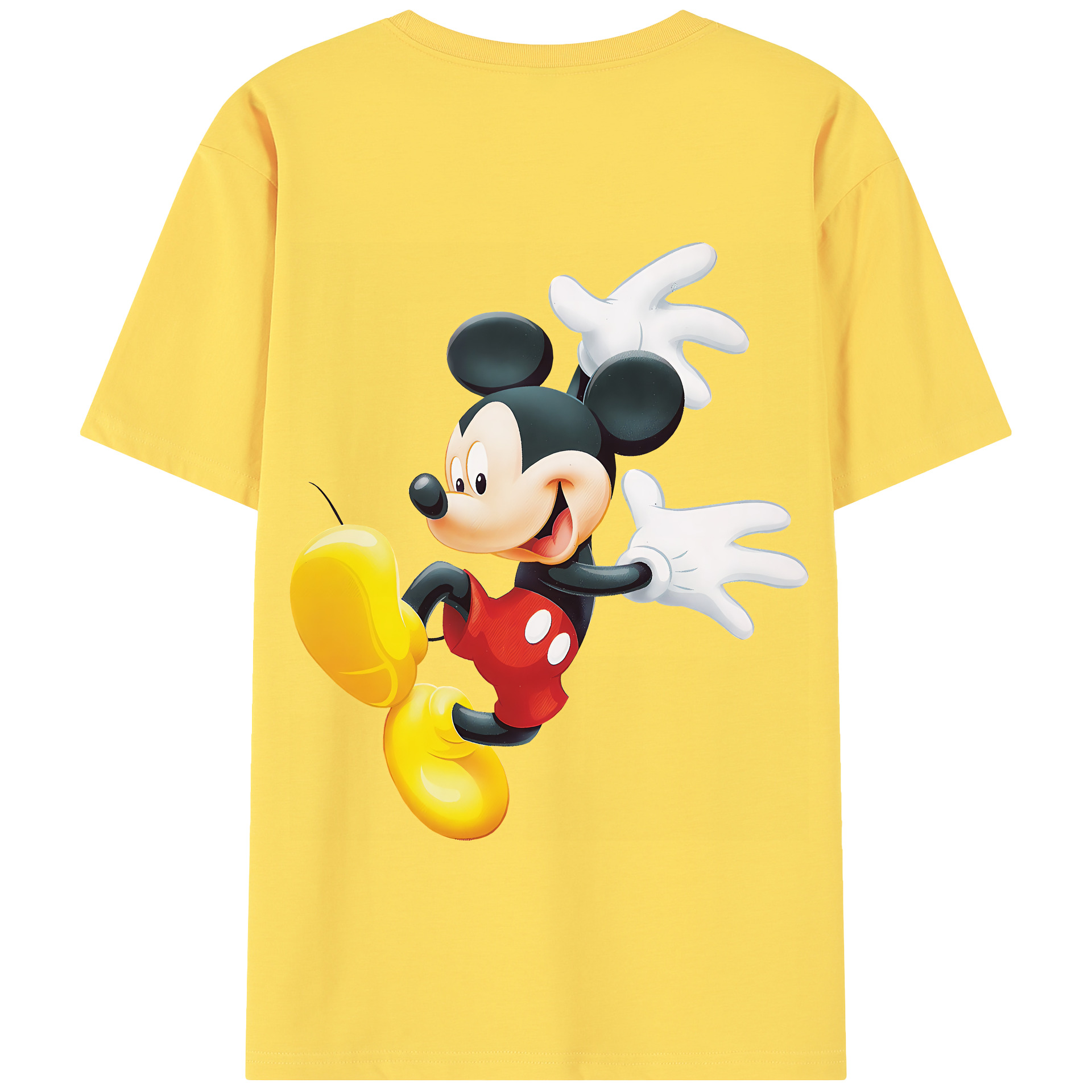 （画像用） ミッキーマウス Mickey Mouse 綿100％半袖Tシャツ（背面プリント）