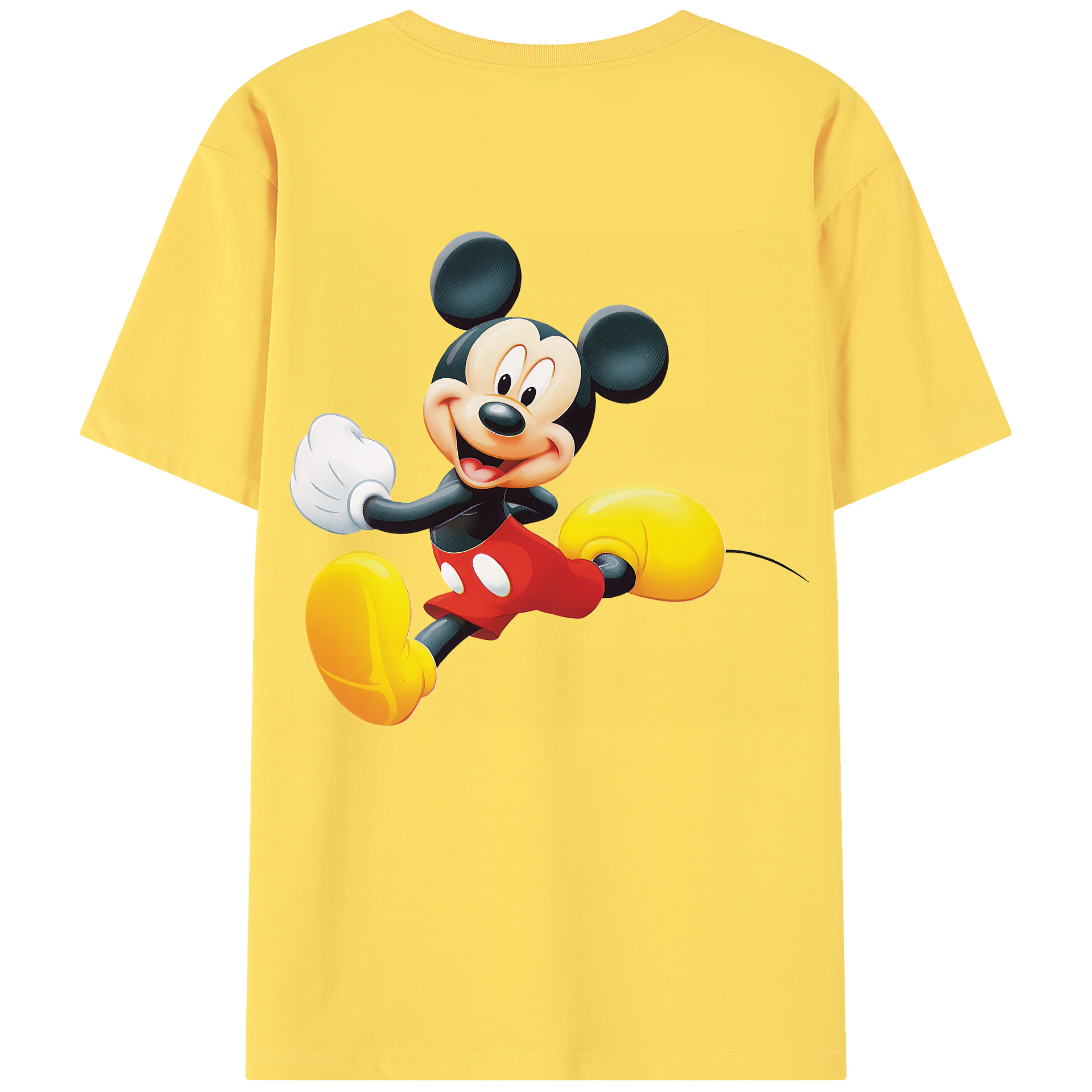 （画像用） ミッキーマウス Mickey Mouse 綿100％半袖Tシャツ（背面プリント）