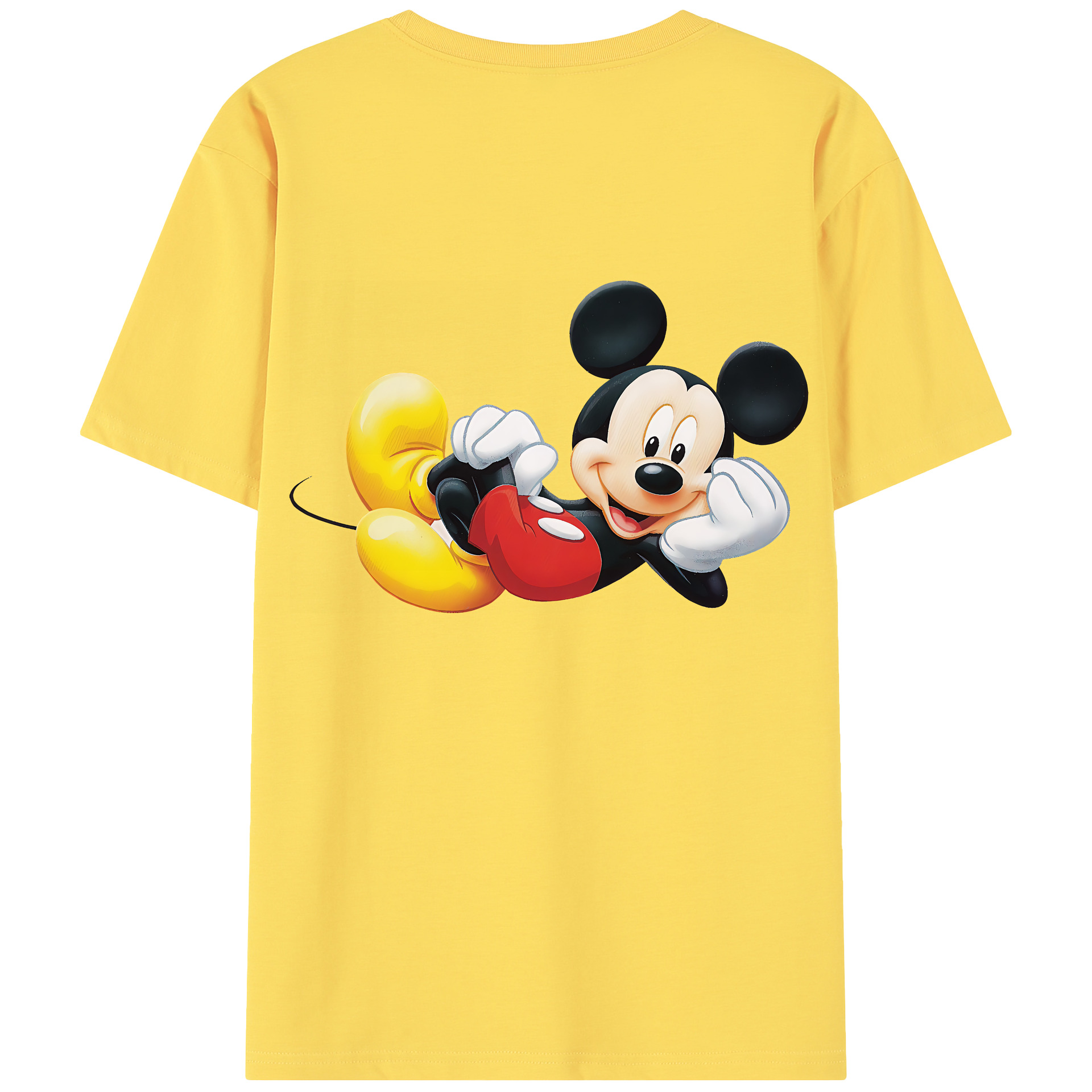 （画像用） ミッキーマウス Mickey Mouse 綿100％半袖Tシャツ（背面プリント）