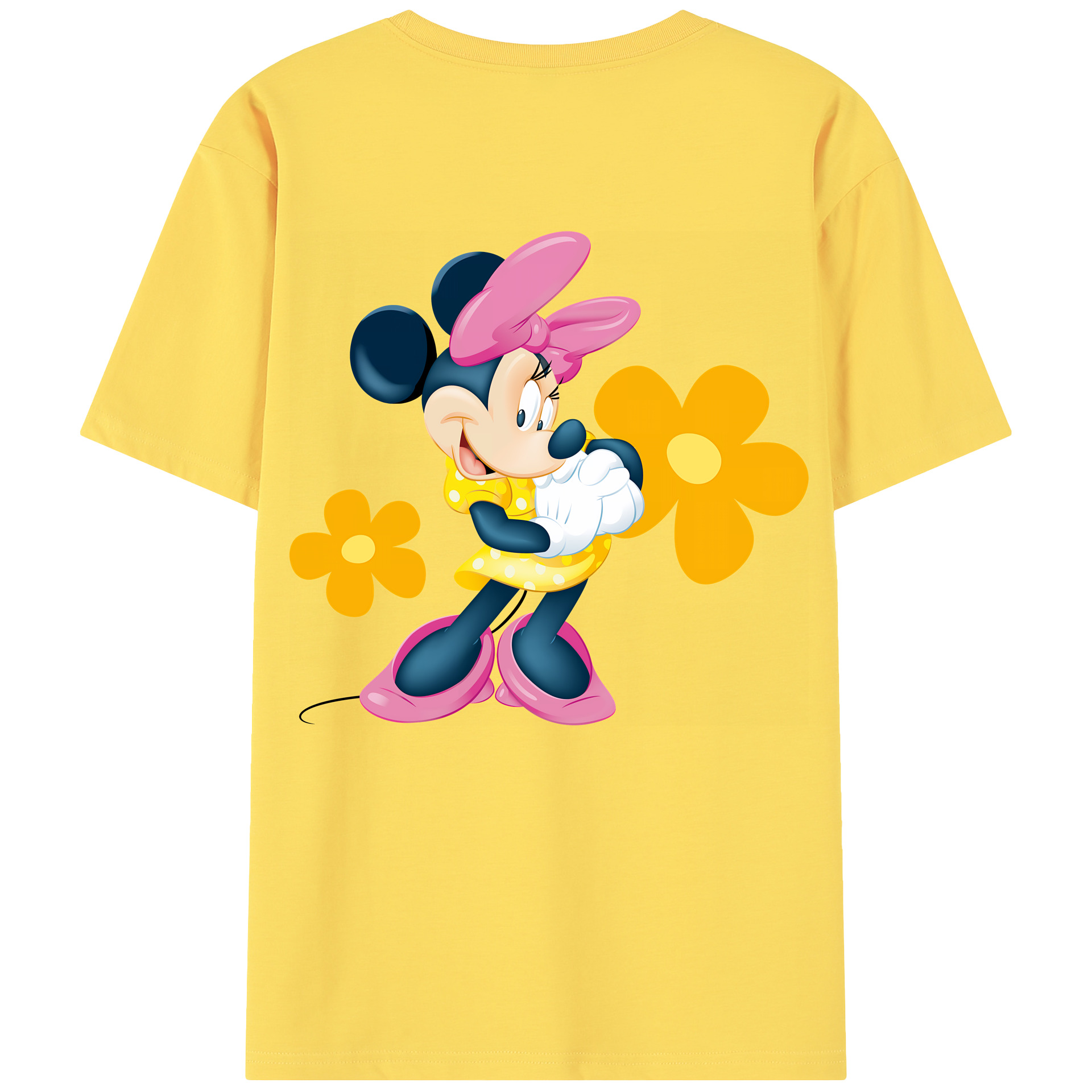 （画像用） ミッキーマウス Mickey Mouse 綿100％半袖Tシャツ（背面プリント）