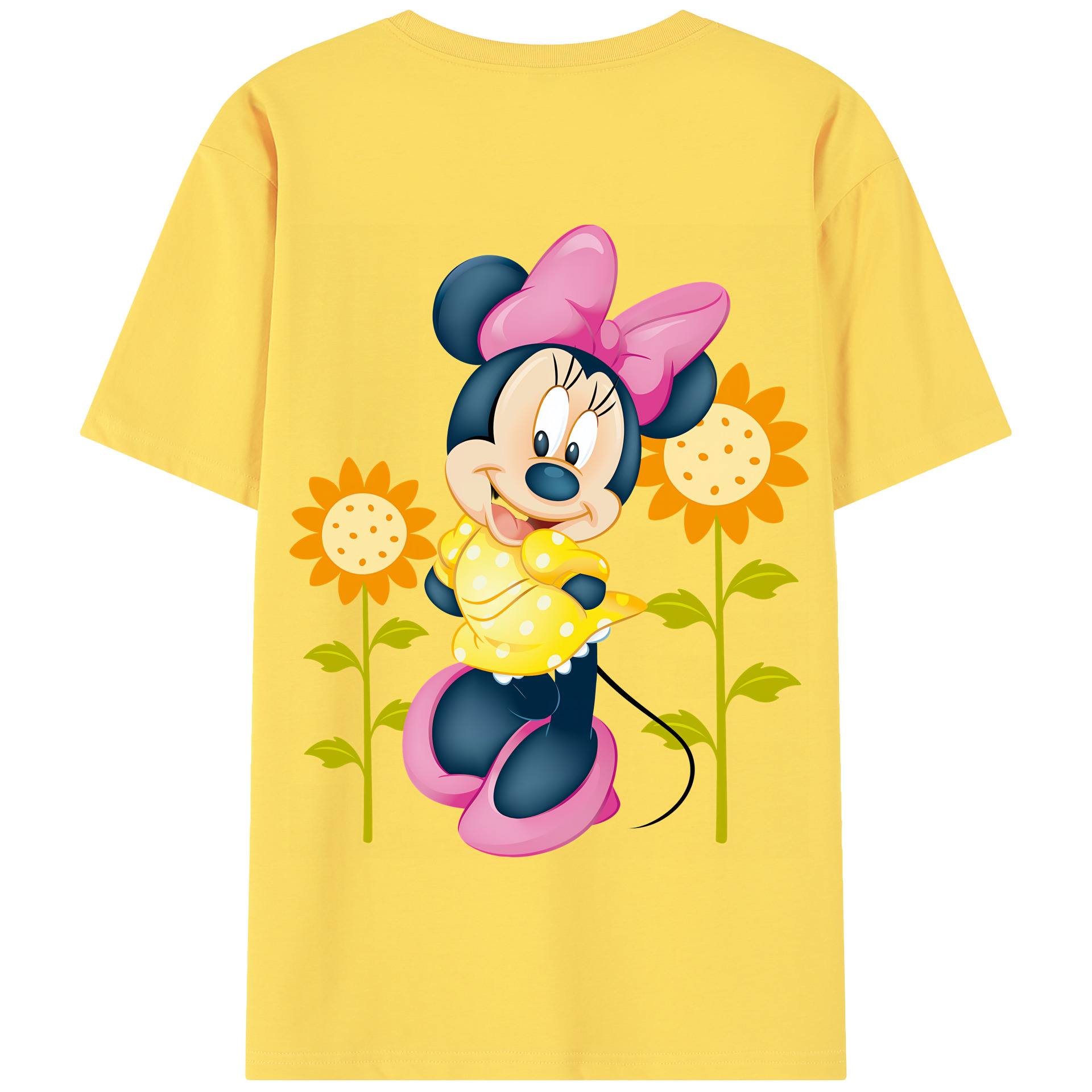 （画像用） ミッキーマウス Mickey Mouse 綿100％半袖Tシャツ（背面プリント）