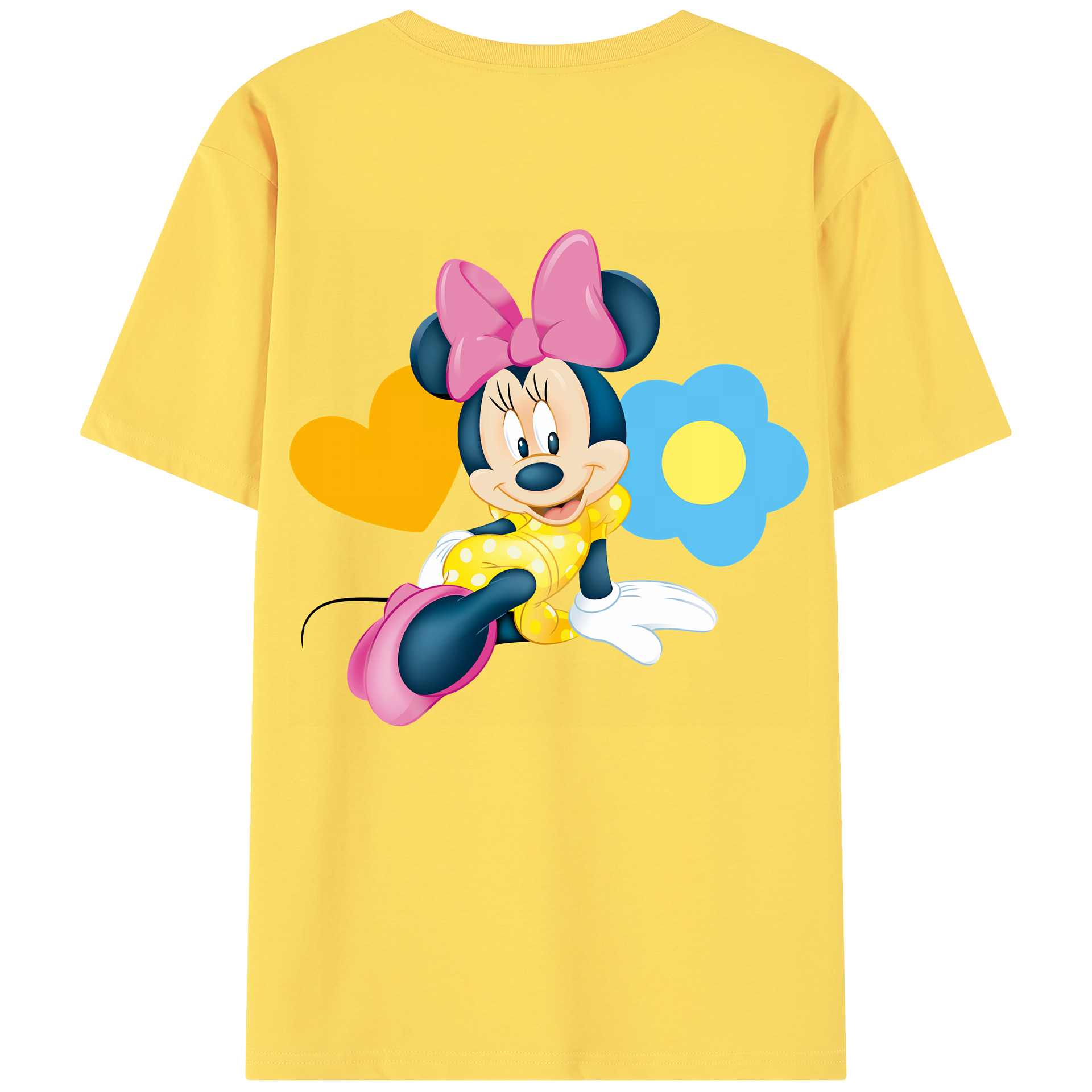 （画像用） ミッキーマウス Mickey Mouse 綿100％半袖Tシャツ（背面プリント）