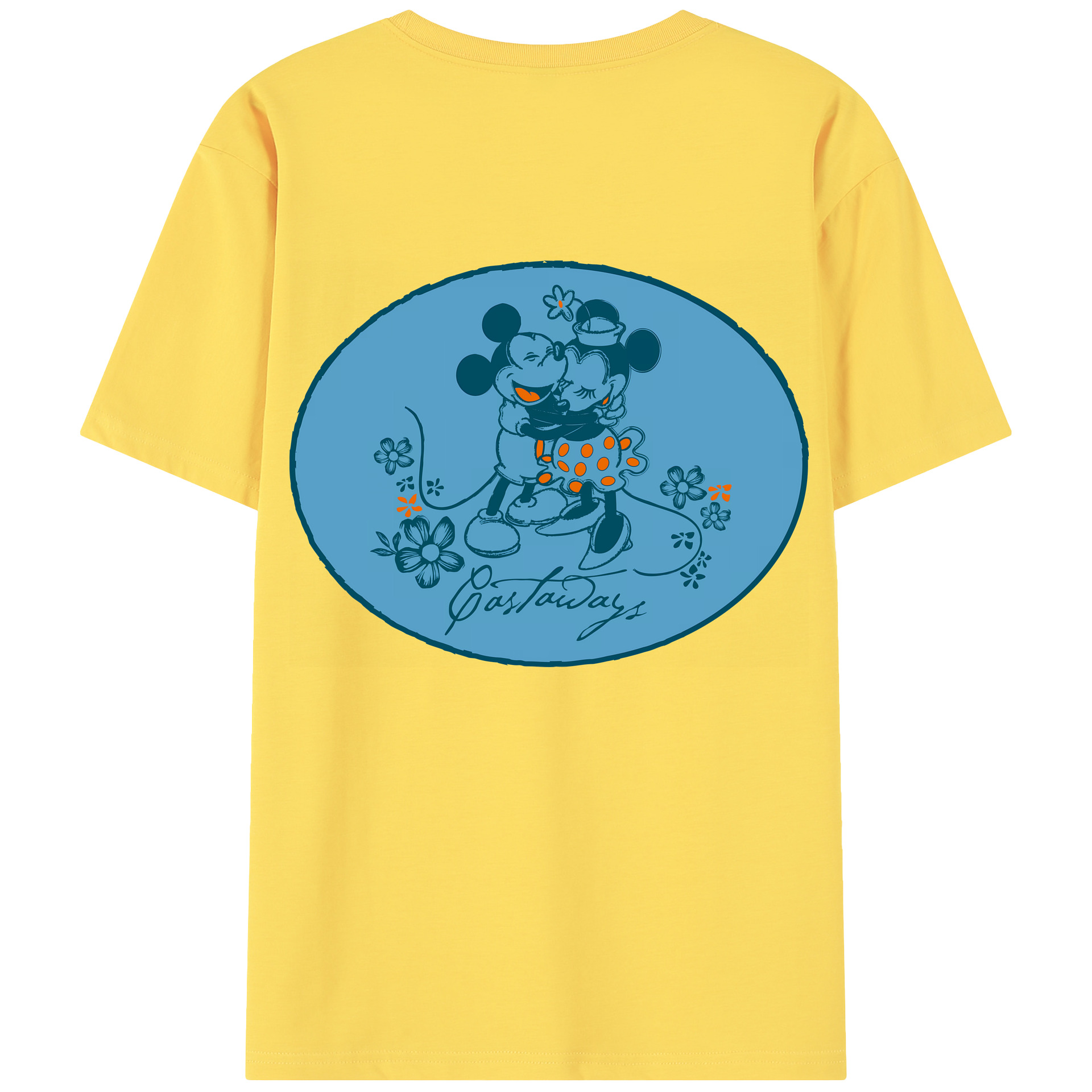 （画像用） ミッキーマウス Mickey Mouse 綿100％半袖Tシャツ（背面プリント）