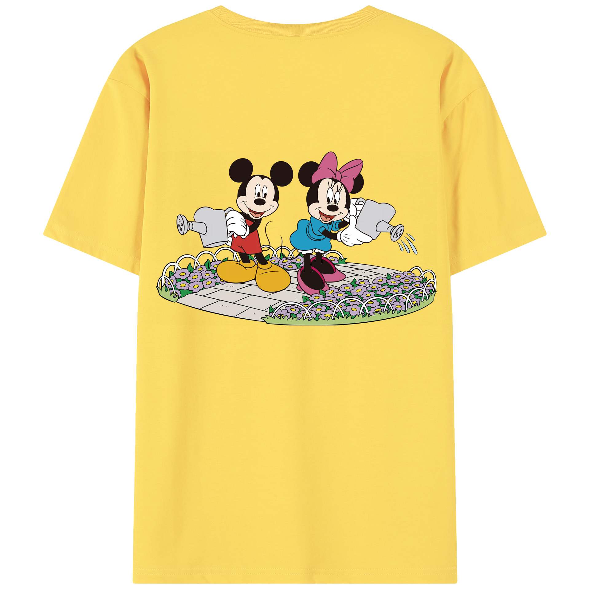 （画像用） ミッキーマウス Mickey Mouse 綿100％半袖Tシャツ（背面プリント）