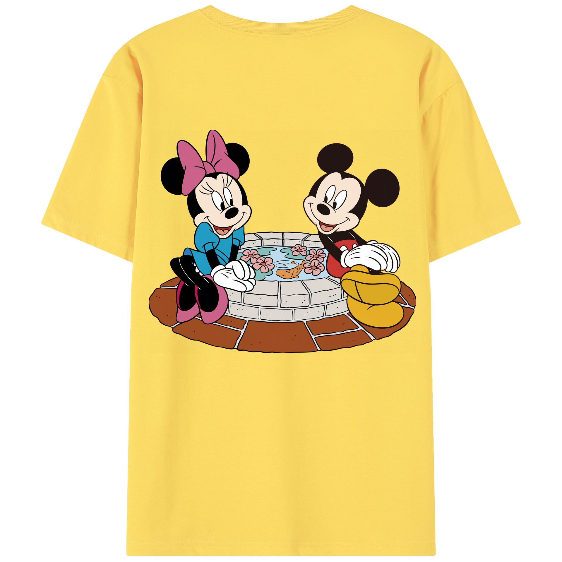 （画像用） ミッキーマウス Mickey Mouse 綿100％半袖Tシャツ（背面プリント）