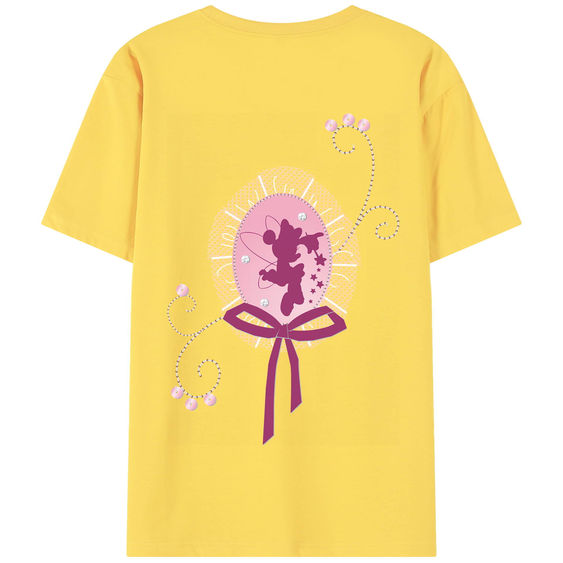 （画像用） ミッキーマウス Mickey Mouse 綿100％半袖Tシャツ（背面プリント）