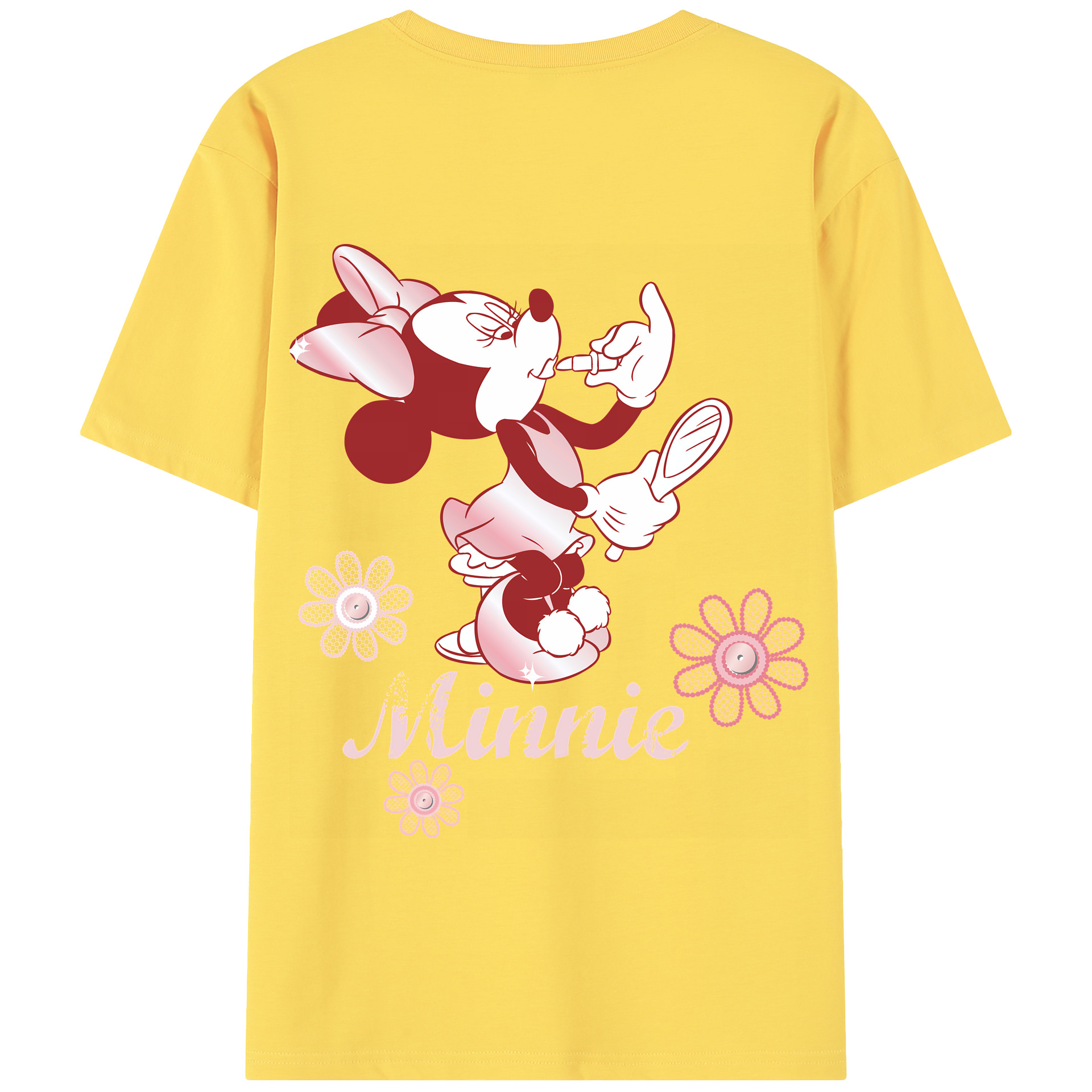 （画像用） ミッキーマウス Mickey Mouse 綿100％半袖Tシャツ（背面プリント）