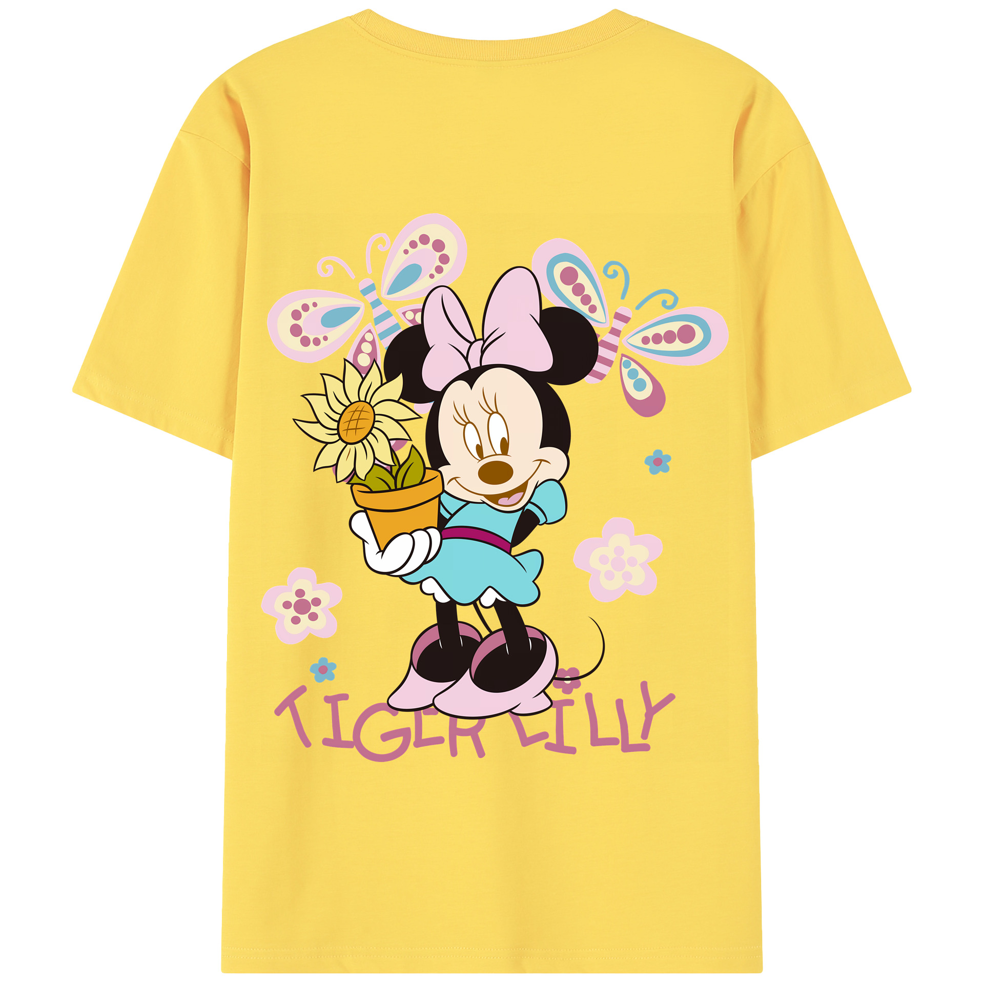 （画像用） ミッキーマウス Mickey Mouse 綿100％半袖Tシャツ（背面プリント）