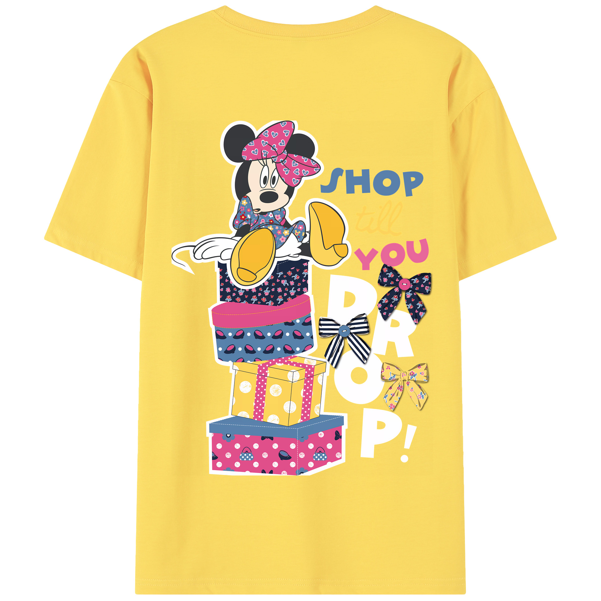 （画像用） ミッキーマウス Mickey Mouse 綿100％半袖Tシャツ（背面プリント）