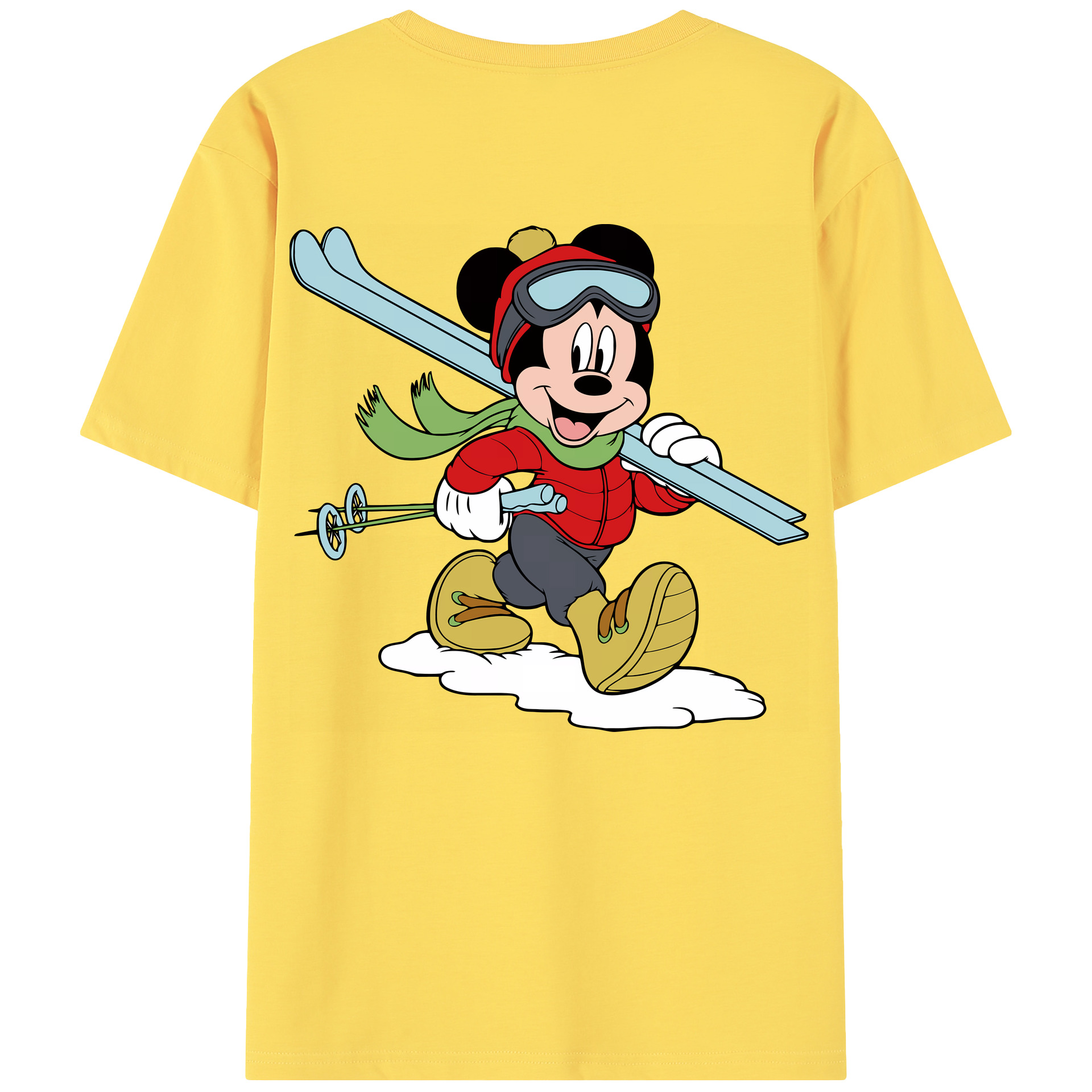 （画像用） ミッキーマウス Mickey Mouse 綿100％半袖Tシャツ（背面プリント）