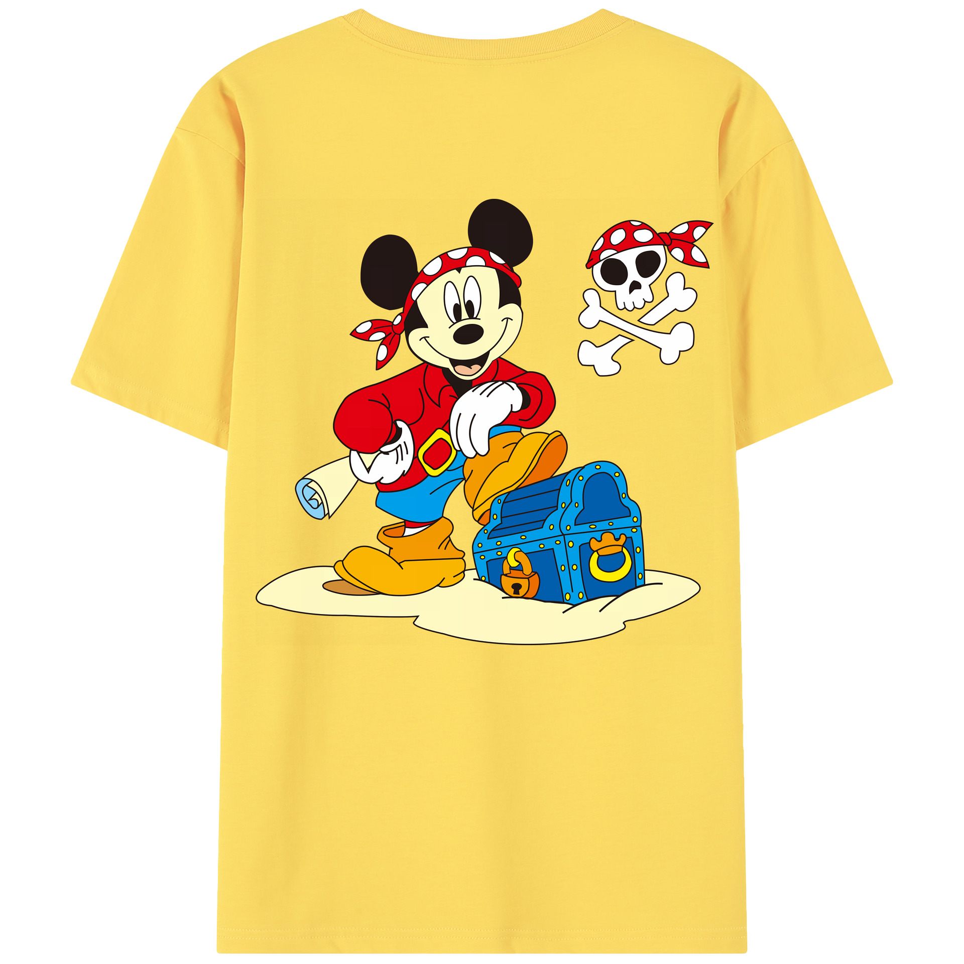 （画像用） ミッキーマウス Mickey Mouse 綿100％半袖Tシャツ（背面プリント）